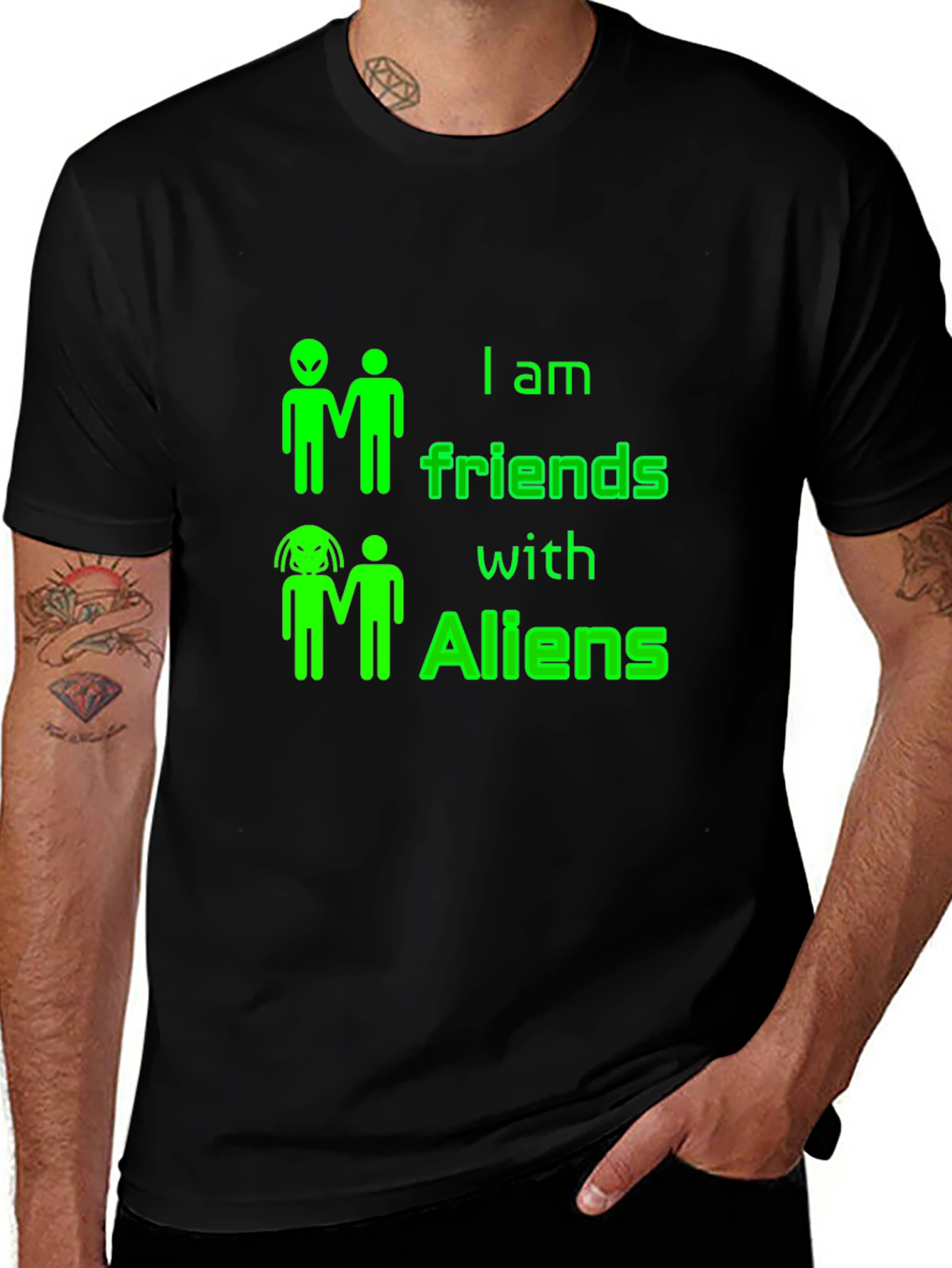 I am Friends with Aliens Graphic Tee