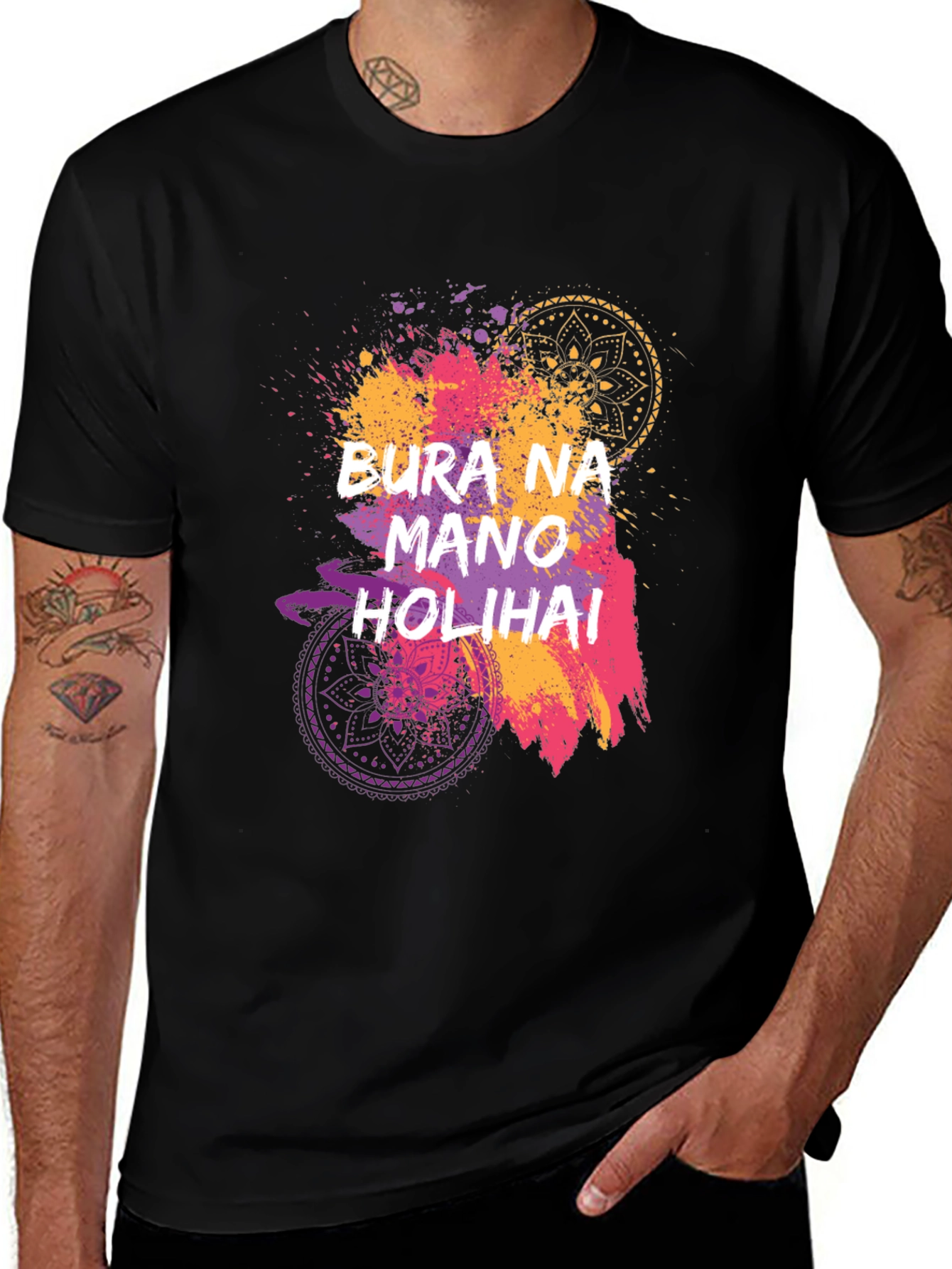 Bura Na Mano Holi Hai T-Shirt - Colorful Holi Festival Tee