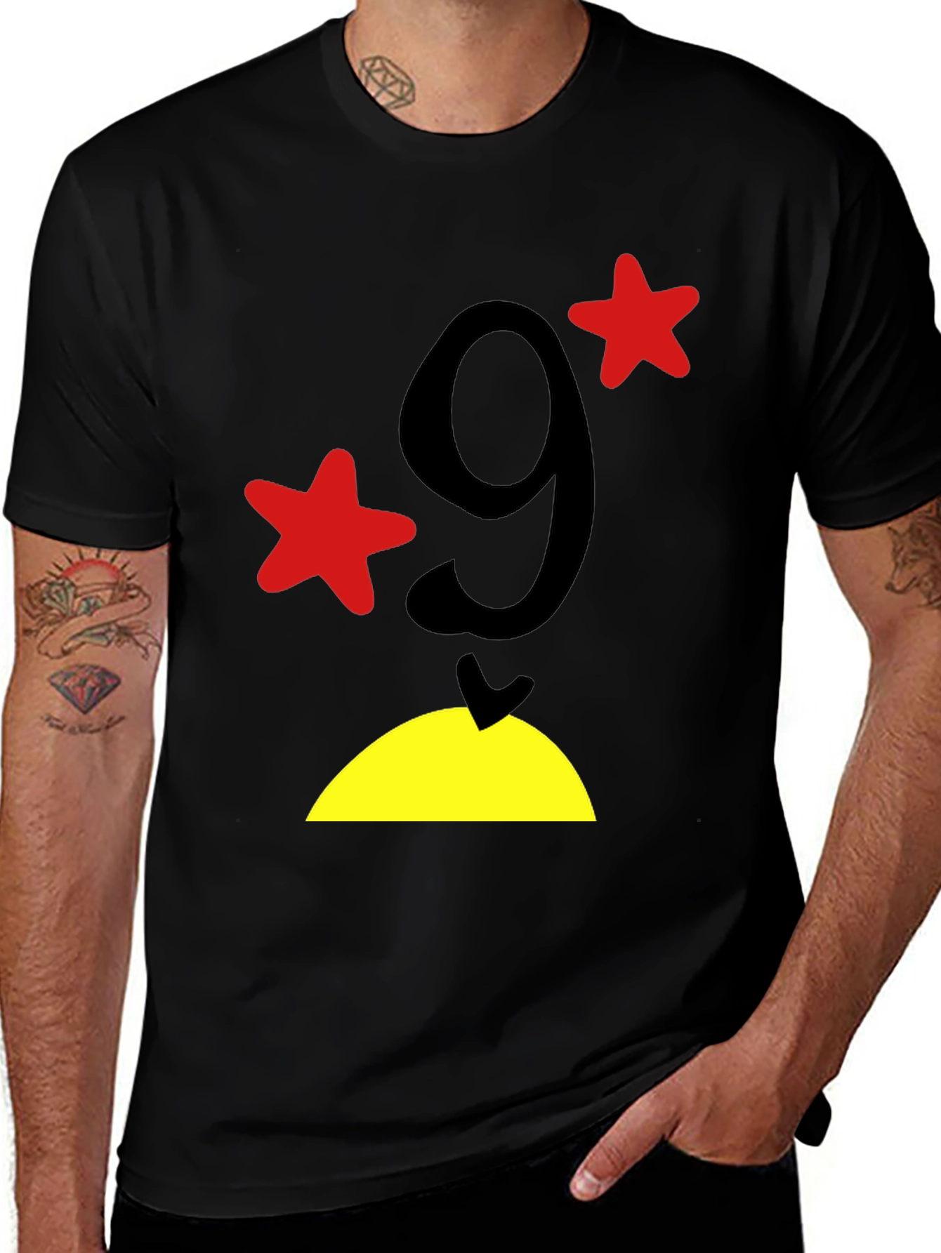 Variant 6 of Funny Number 9 Graphic T-Shirt