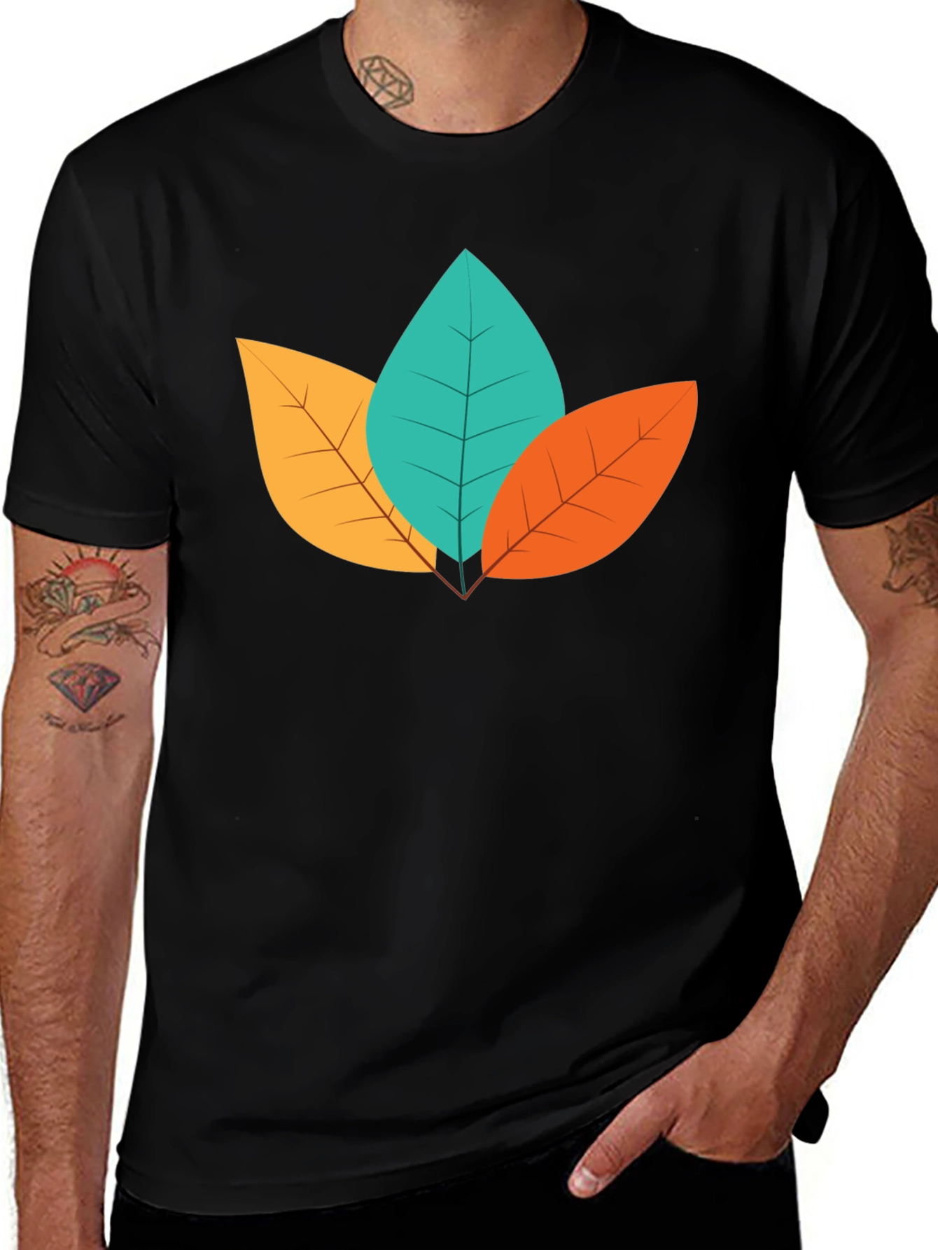 Variant 13 of Autumn Leaf Graphic Tee - Stylish Nature Shirt