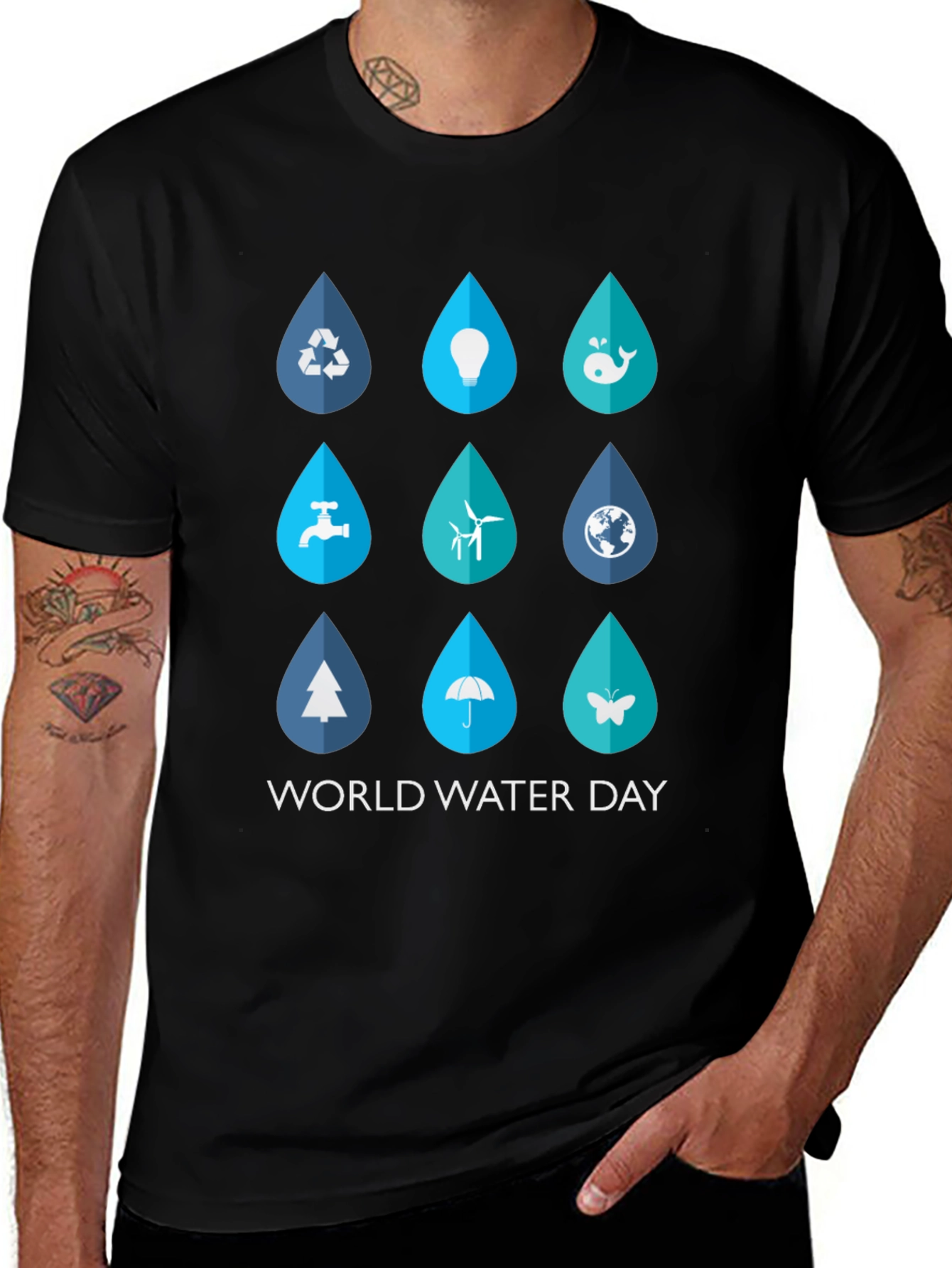 World Water Day Graphic Tee - Black