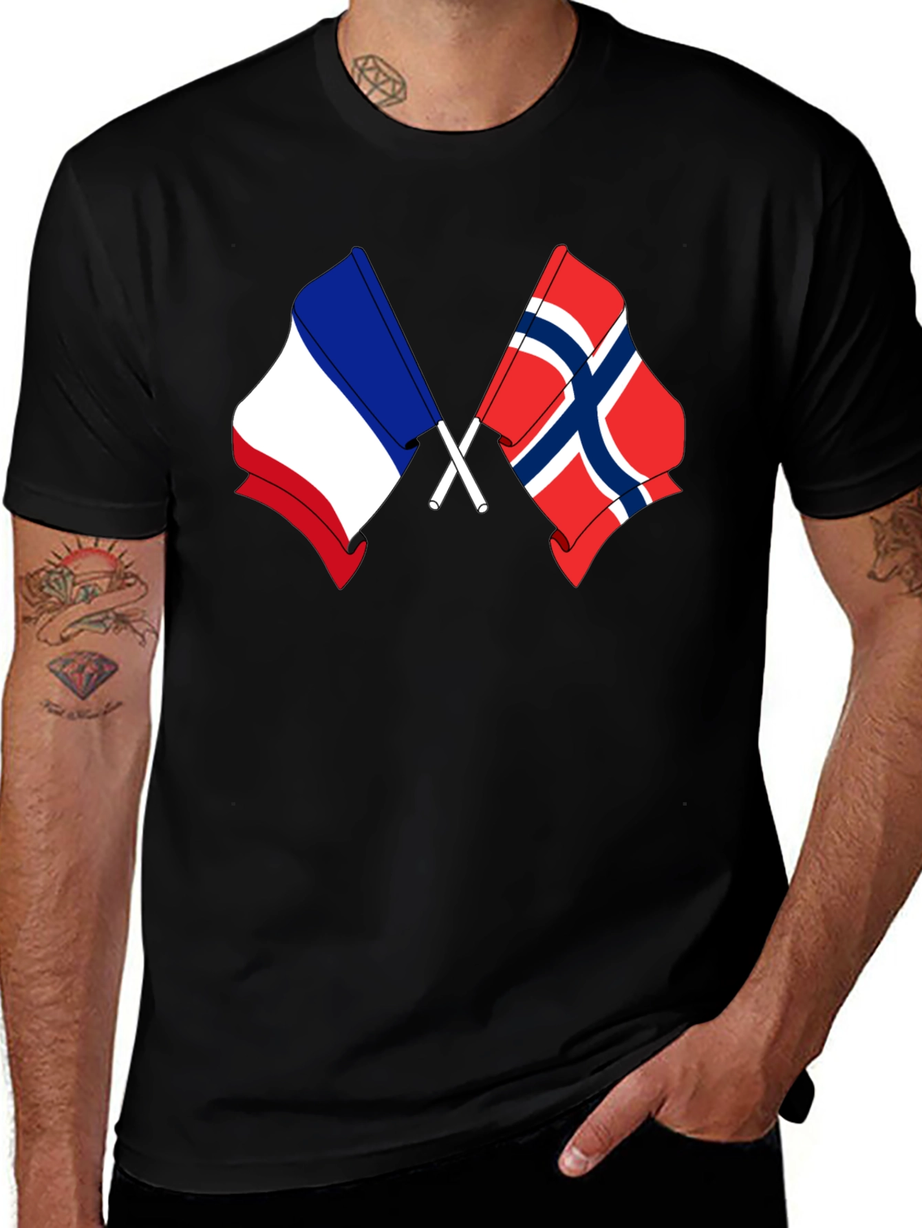 France Norway Flag T-Shirt