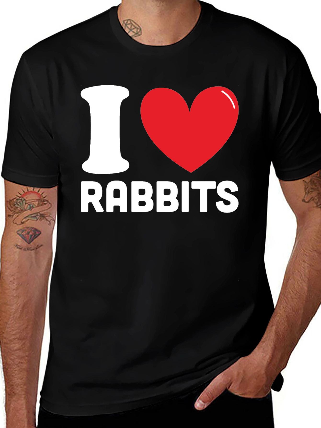 Variant 4 of I Love Rabbits T-Shirt - Cute Animal Lover Tee