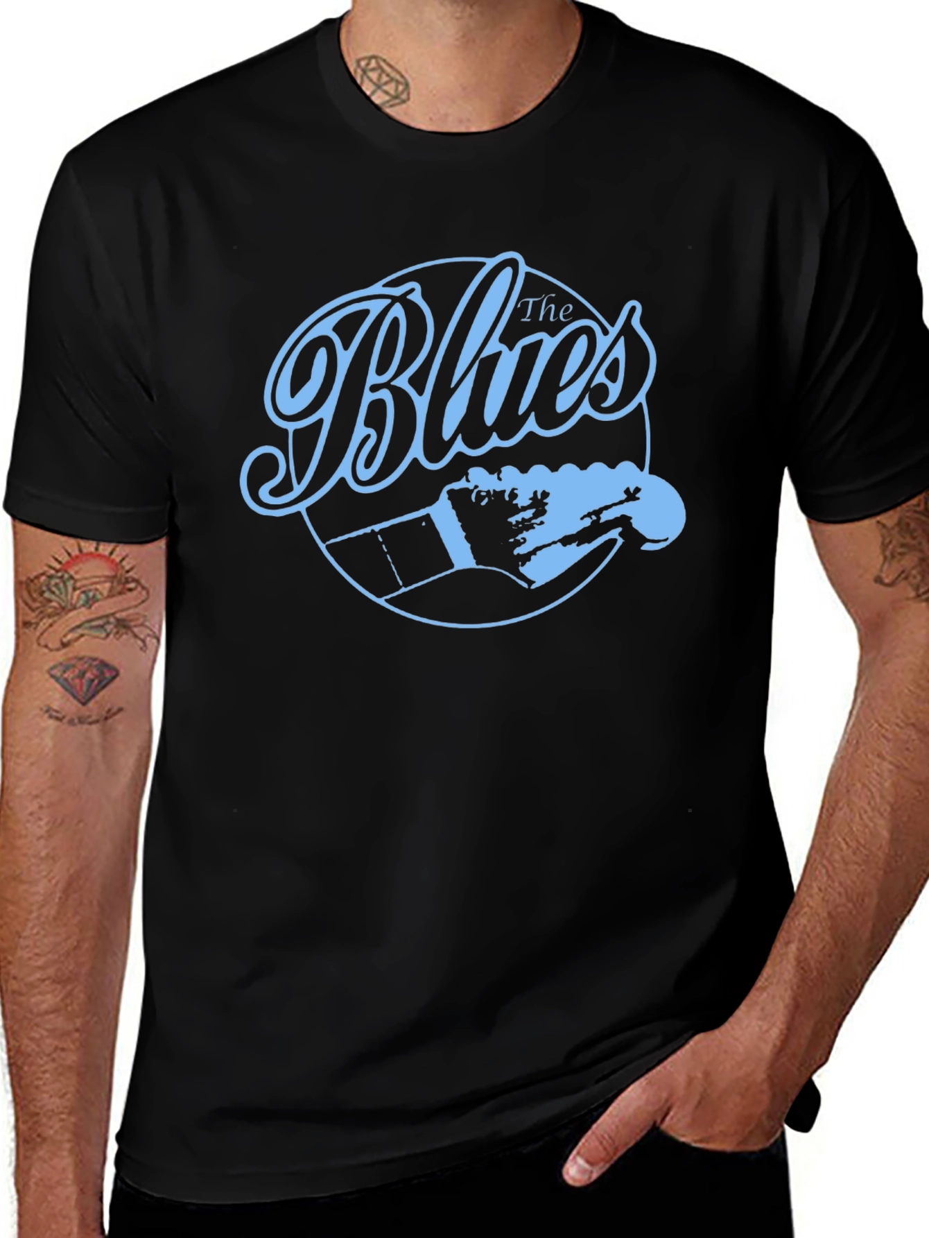 Variant 11 of The Blues Guitar T-Shirt - Classic Music Tee