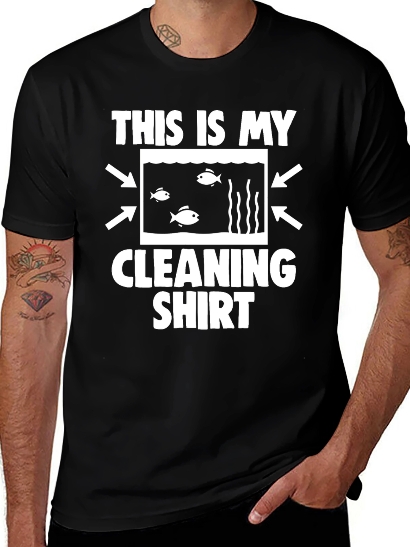 Variant 15 of Men's This is My Cleaning Shirt Funny Aquarium Fish T-Shirt
