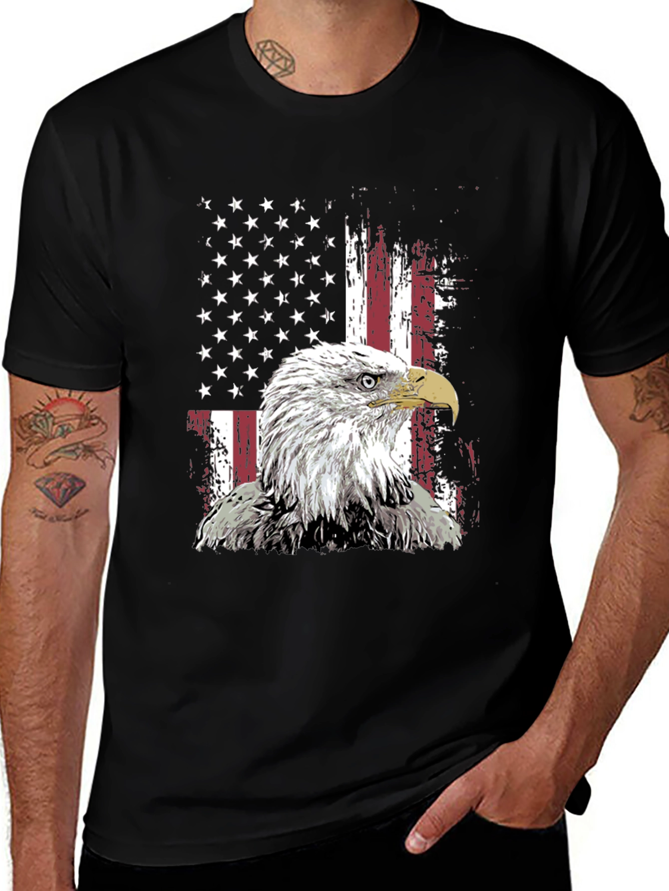 Variant 28 of American Eagle Flag Graphic Tee - Patriotic Style