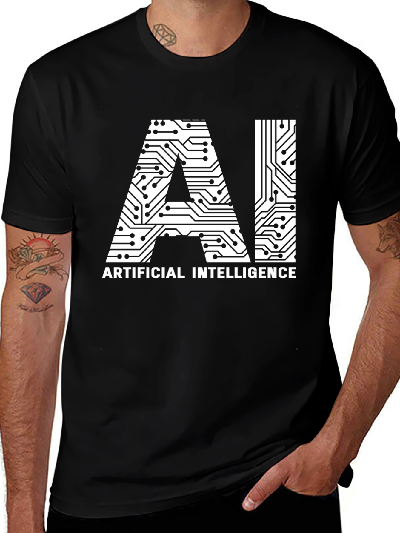AI Circuit Board T-Shirt - Artificial Intelligence Tee