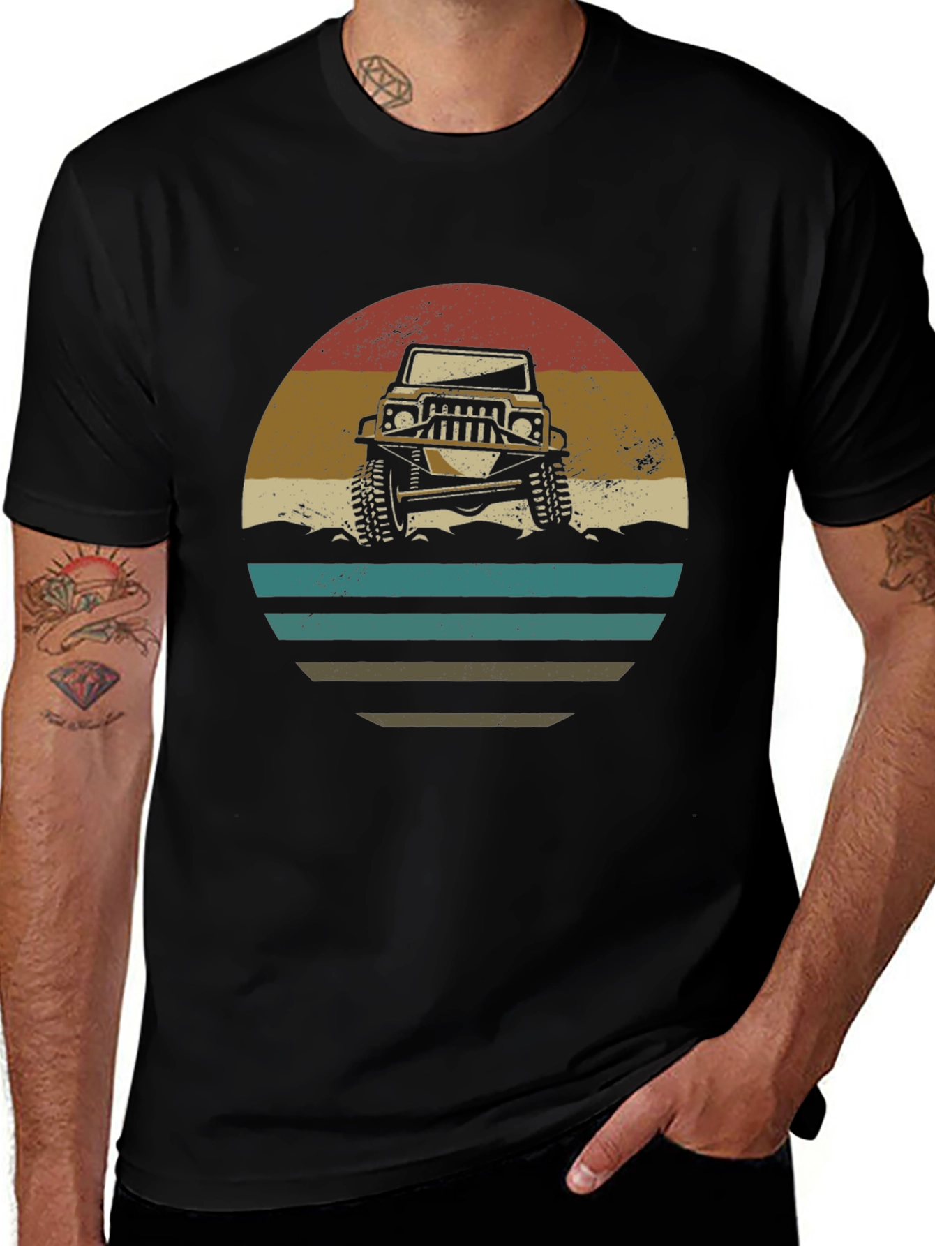 Variant 28 of Retro Off-Road Vehicle Graphic T-Shirt