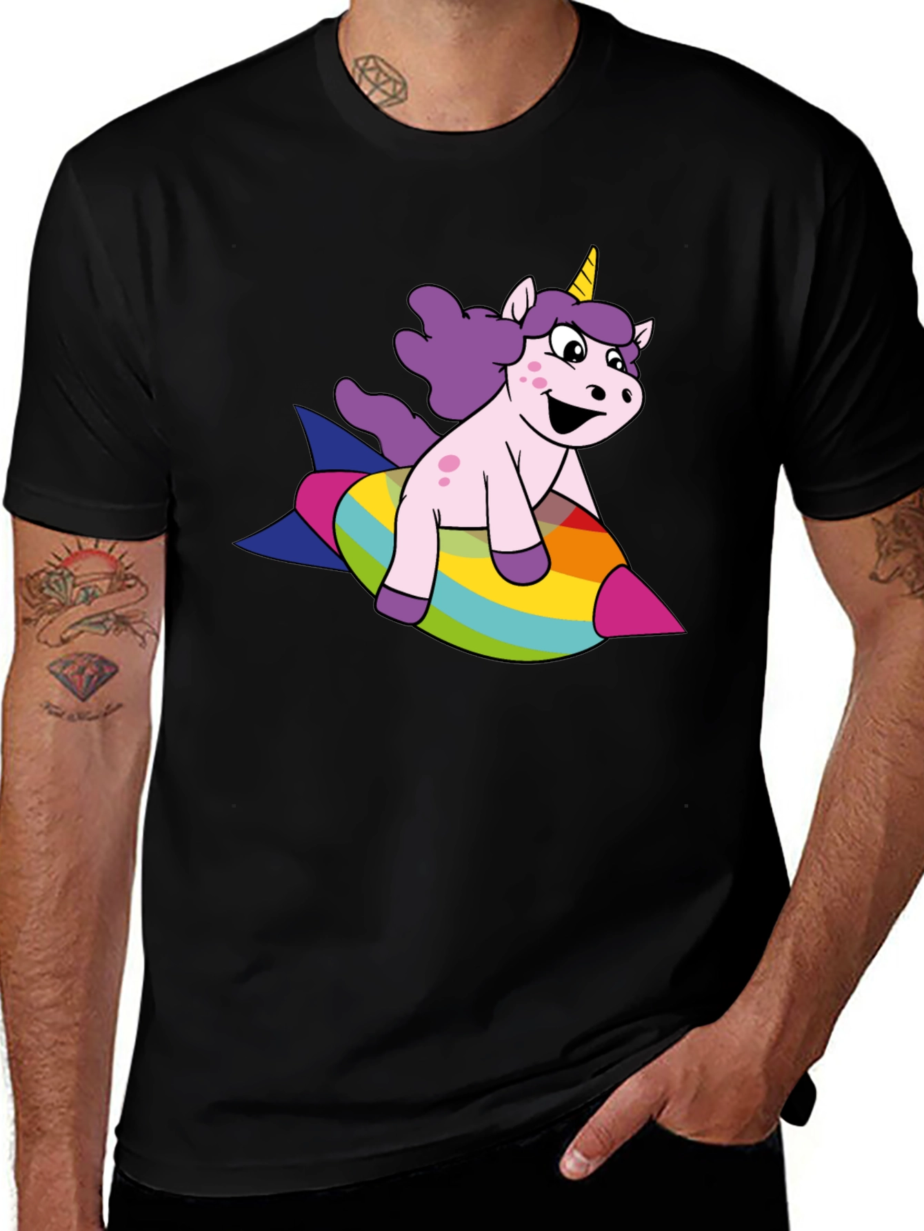Variant 16 of Unicorn Rocket T-Shirt