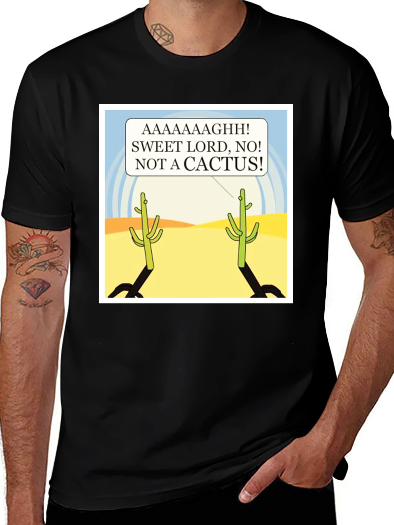 Variant 4 of Funny Cactus T-Shirt - "Not a Cactus!" Graphic Tee