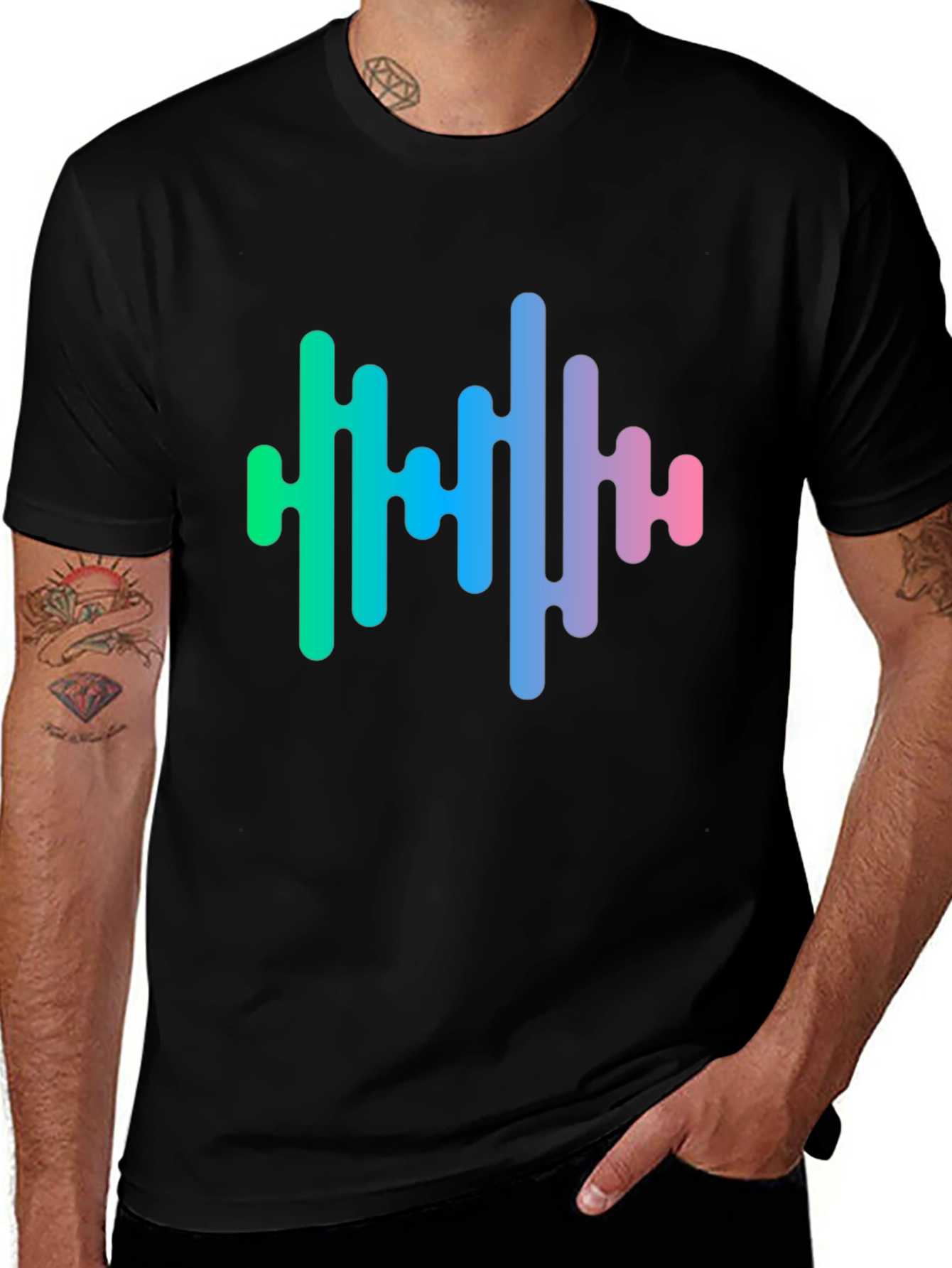 Variant 5 of Sound Wave Gradient Graphic Tee