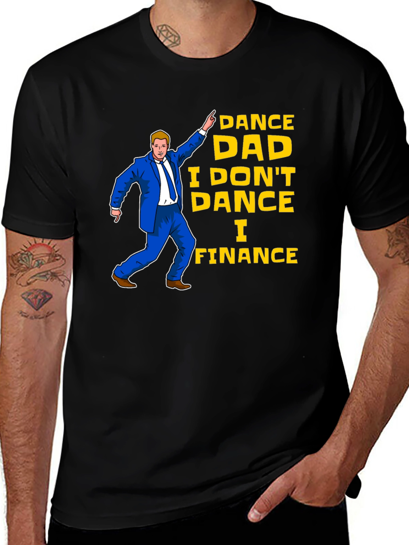 Variant 29 of Dance Dad Finance Black T-Shirt