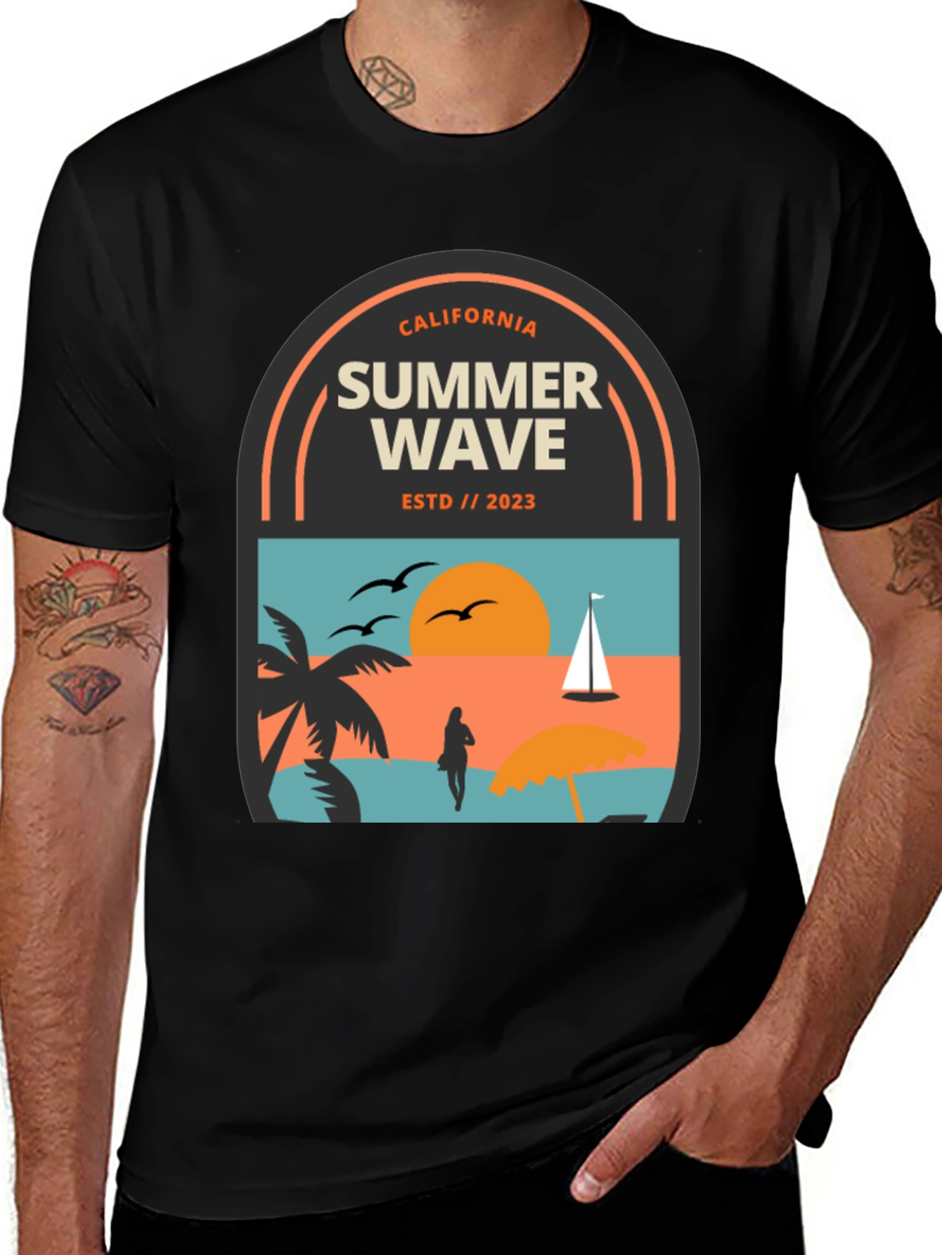 Variant 19 of California Summer Wave T-Shirt
