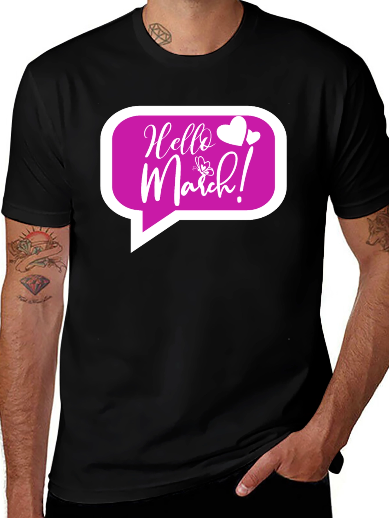Hello March Graphic T-Shirt