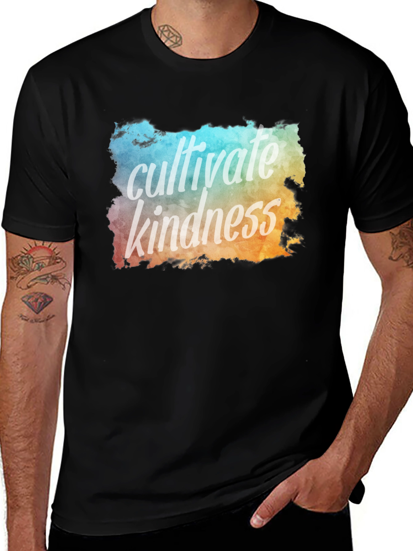 Variant 14 of Cultivate Kindness Graphic T-Shirt - Black