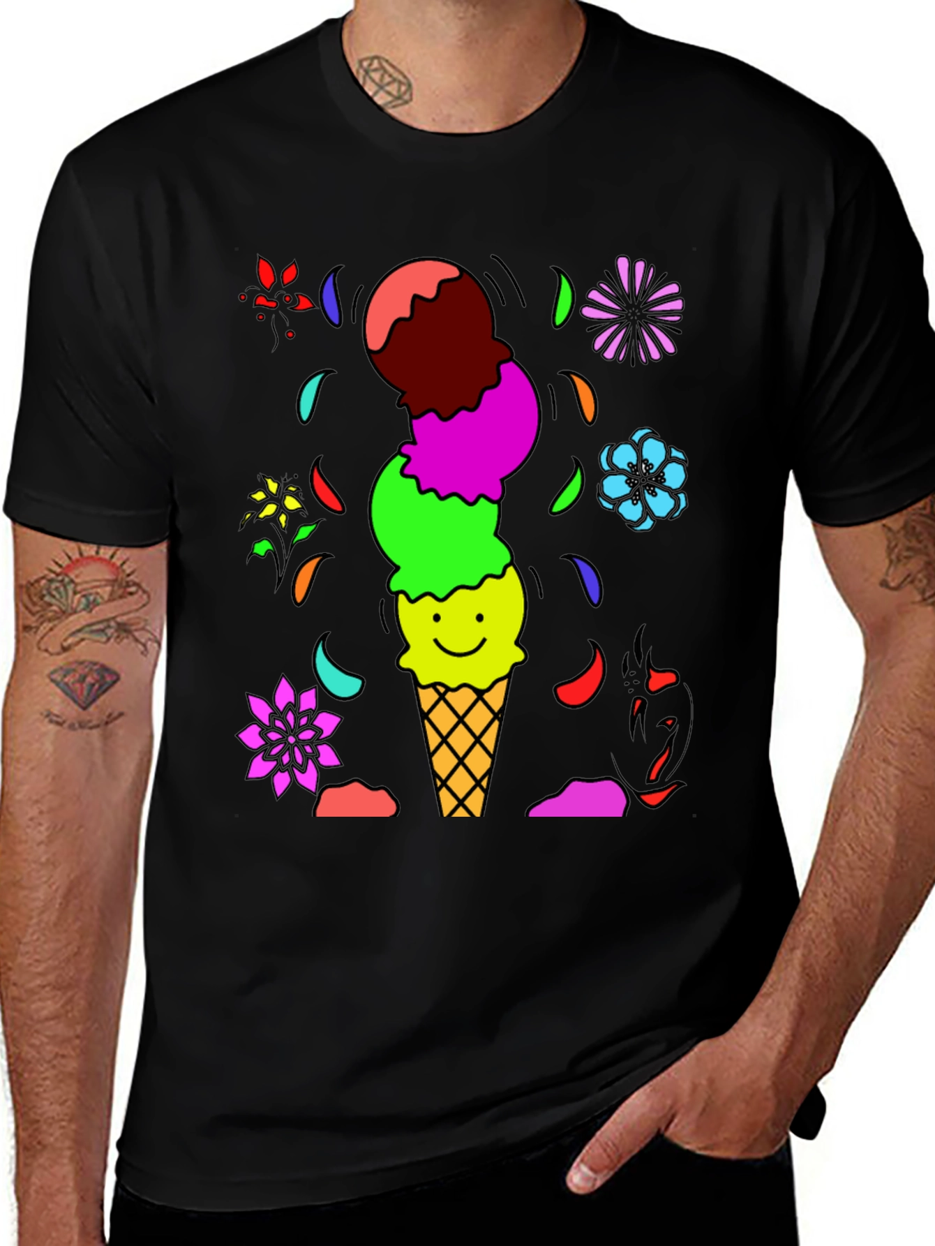 Variant 13 of Ice Cream Graphic Tee - Fun Summer Design