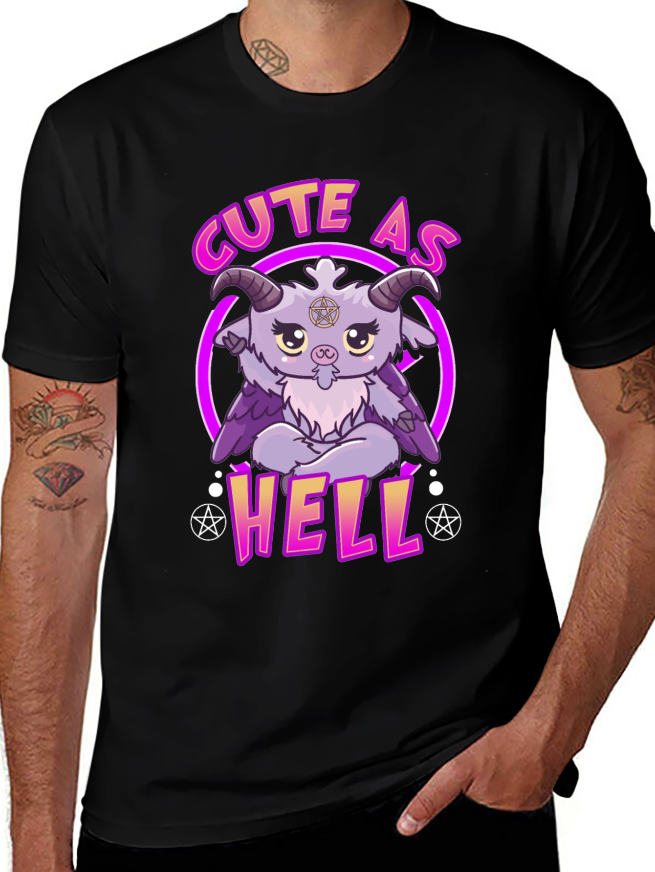 Cute As Hell Baphomet T-Shirt - Unique Graphic Tee