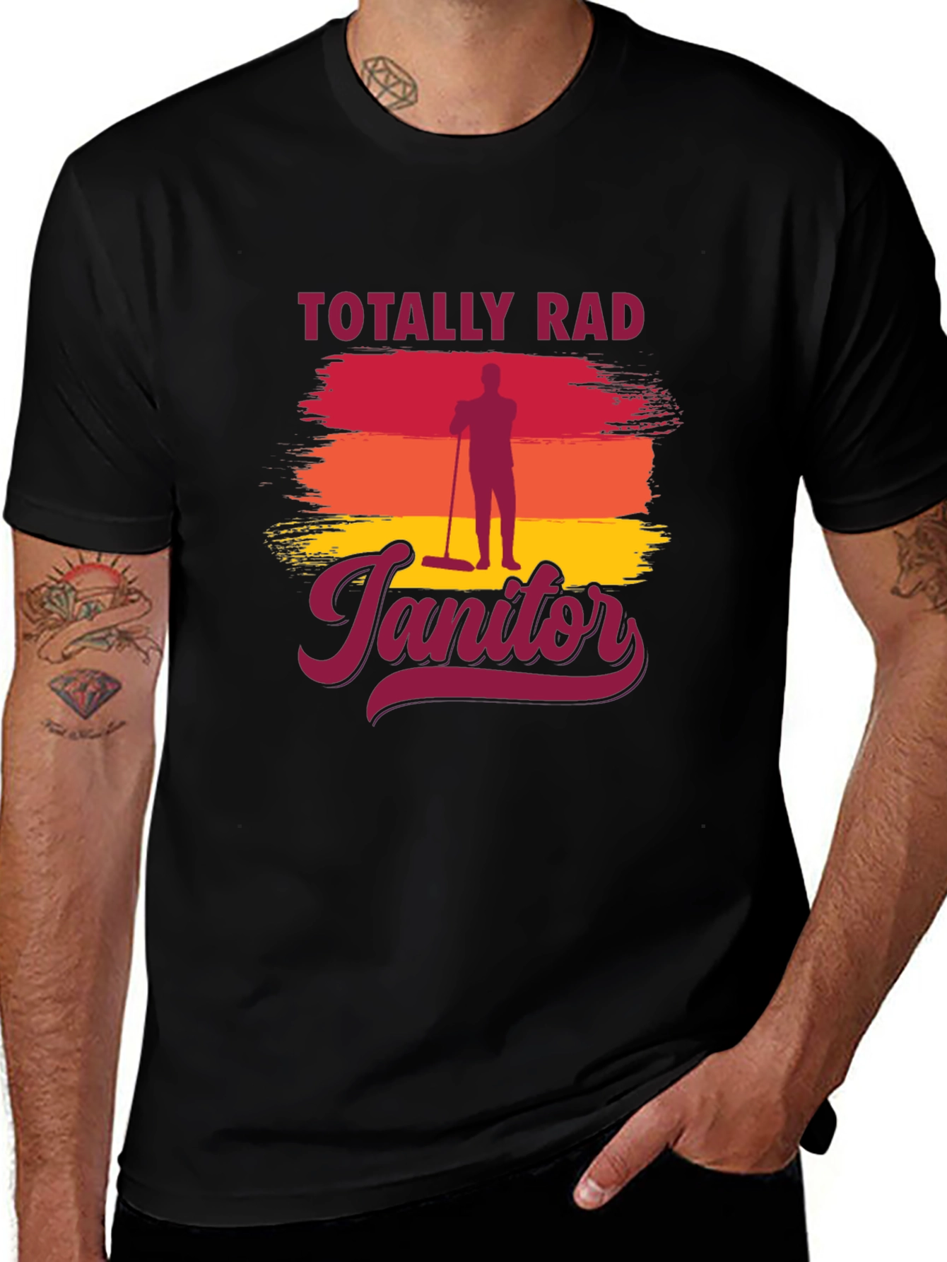 Variant 29 of Totally Rad Janitor Graphic T-Shirt