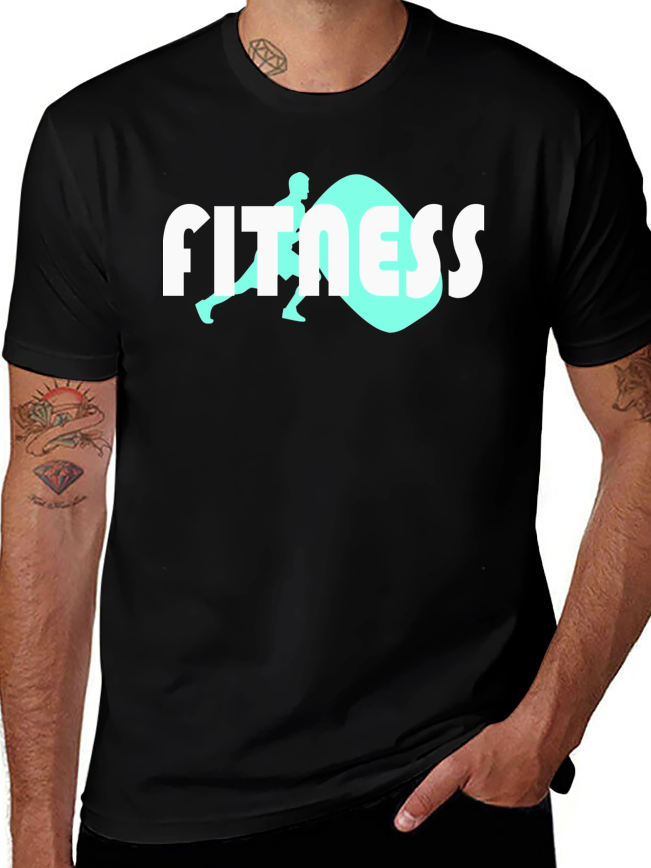 Variant 7 of Fitness Graphic Tee - Black