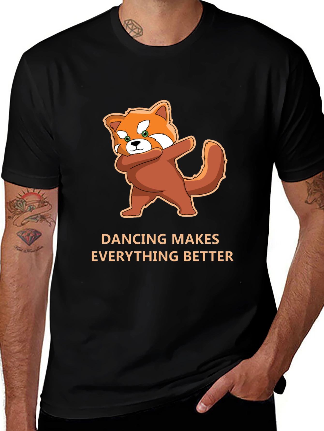 Variant 11 of Dancing Red Panda T-Shirt - Makes Everything Better