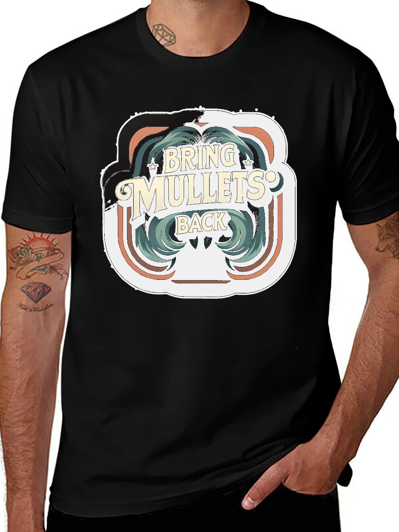 Variant 16 of Bring Mullets Back T-Shirt - Retro Hair Style Tee