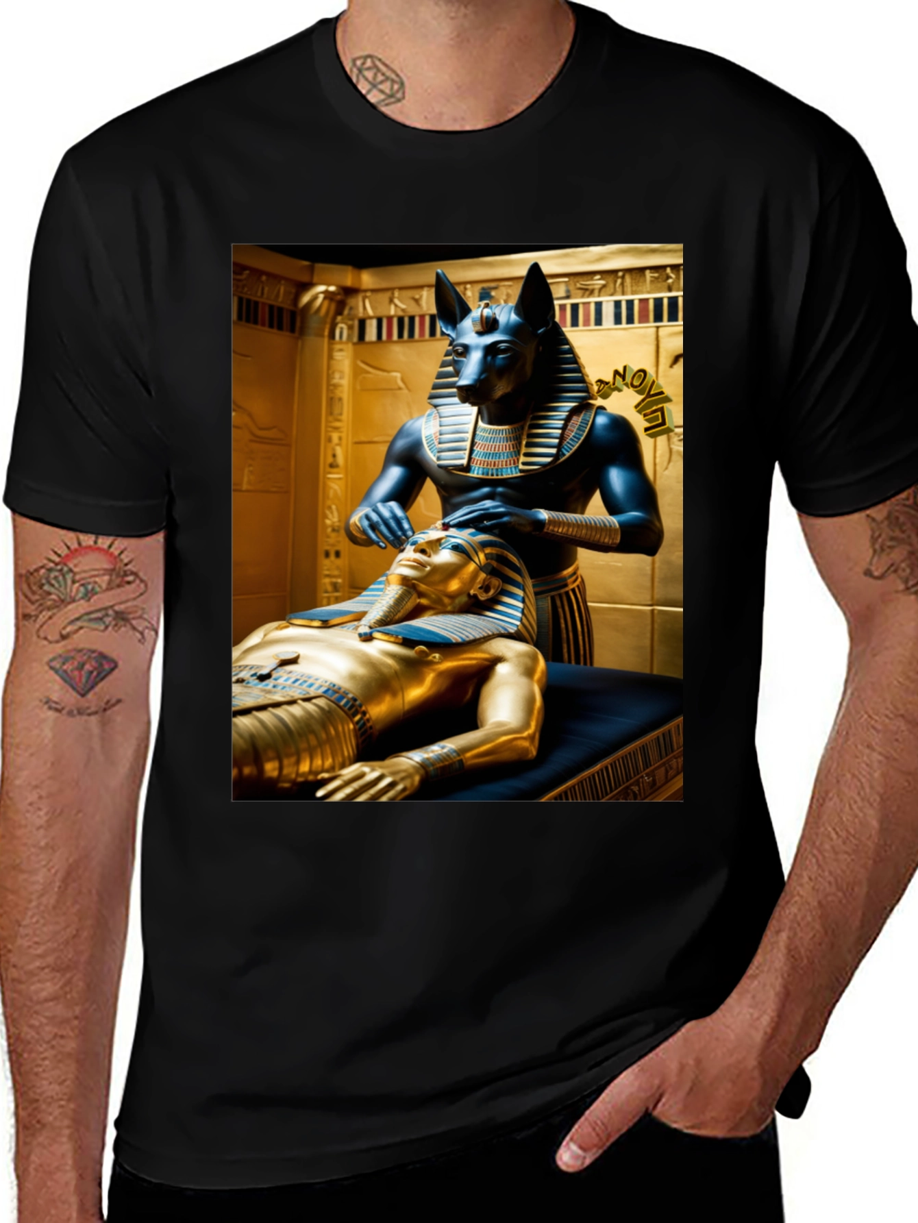 Anubis Pharaoh T-Shirt - Egyptian Mythology Graphic Tee