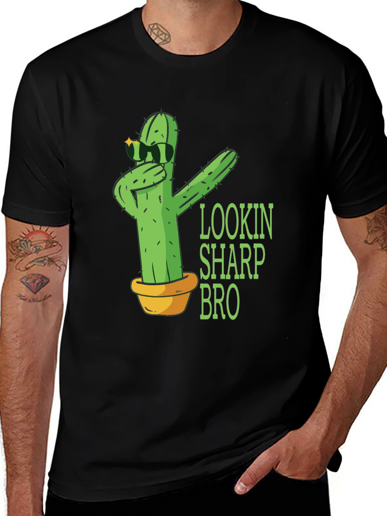 Variant 22 of Lookin' Sharp Bro T-Shirt Cactus Graphic Tee