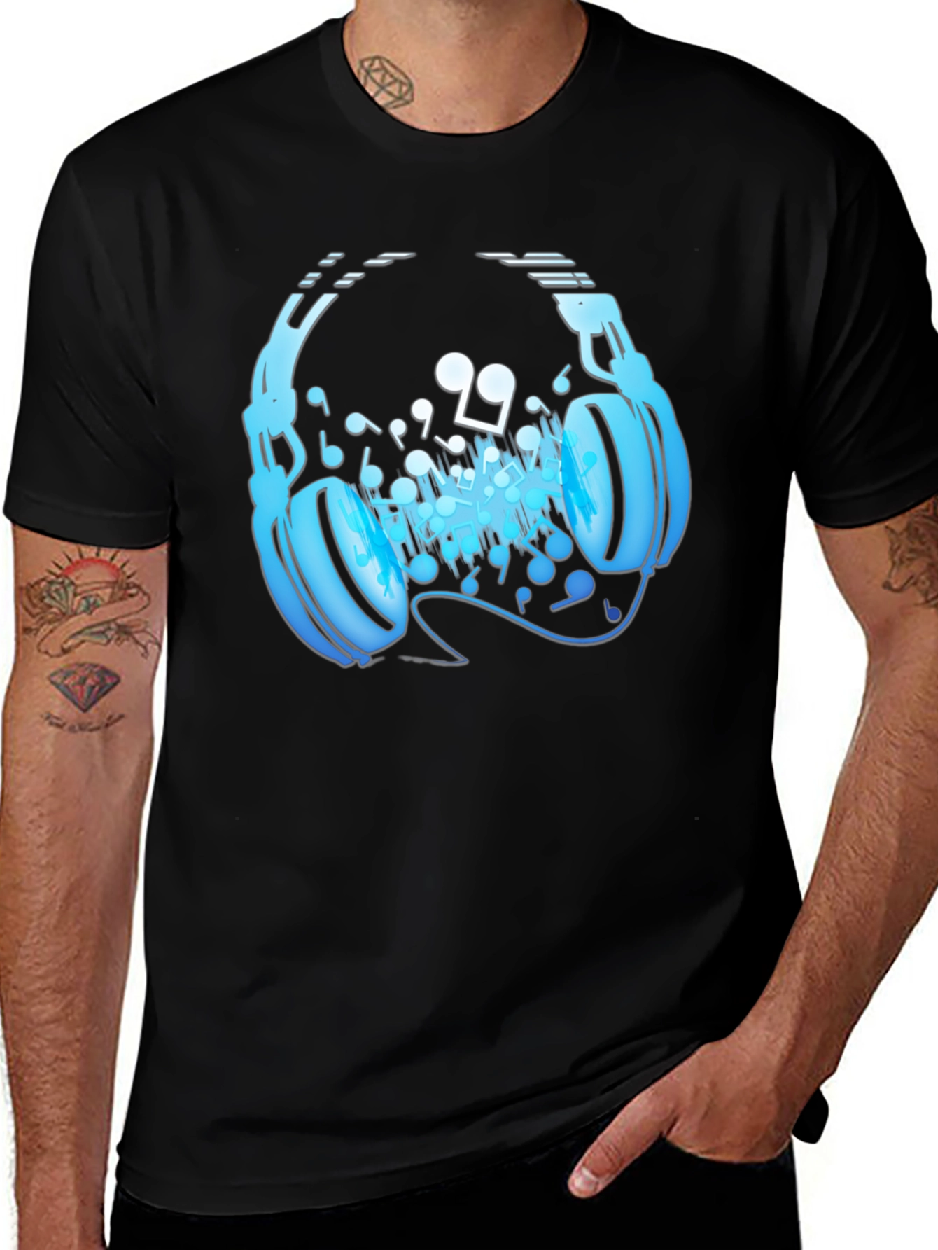 Variant 12 of Music Headphone Graphic Tee
