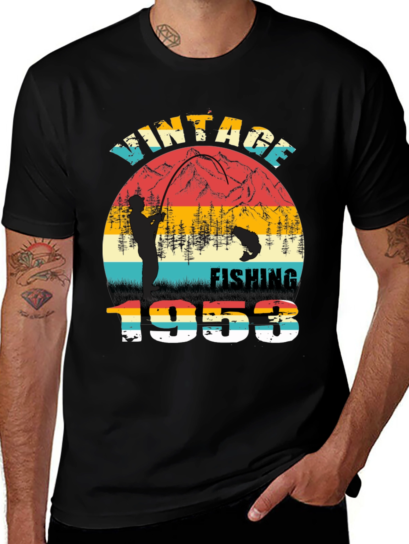 Variant 16 of Vintage Fishing 1953 Graphic T-Shirt