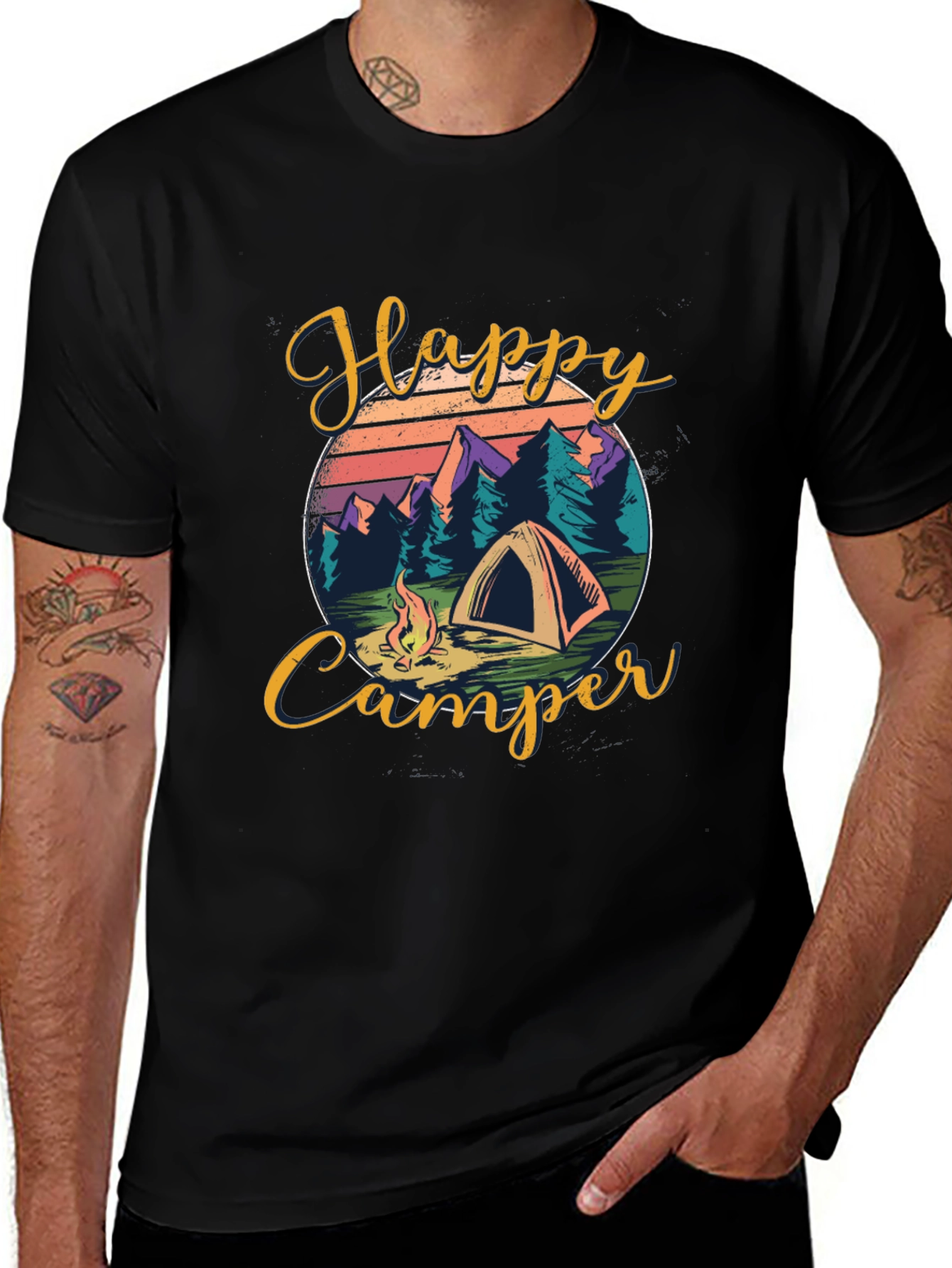 Variant 28 of Happy Camper Graphic T-Shirt - Outdoor Adventure