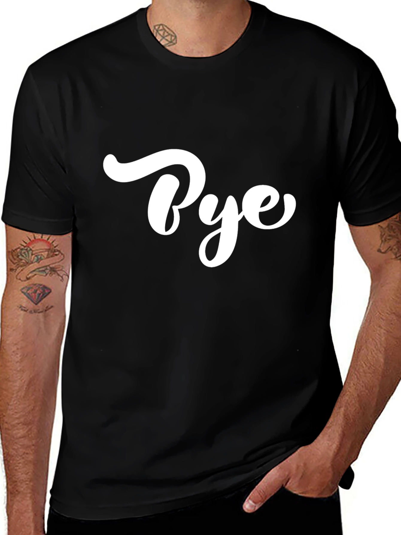 Variant 17 of Bye Graphic Black T-Shirt