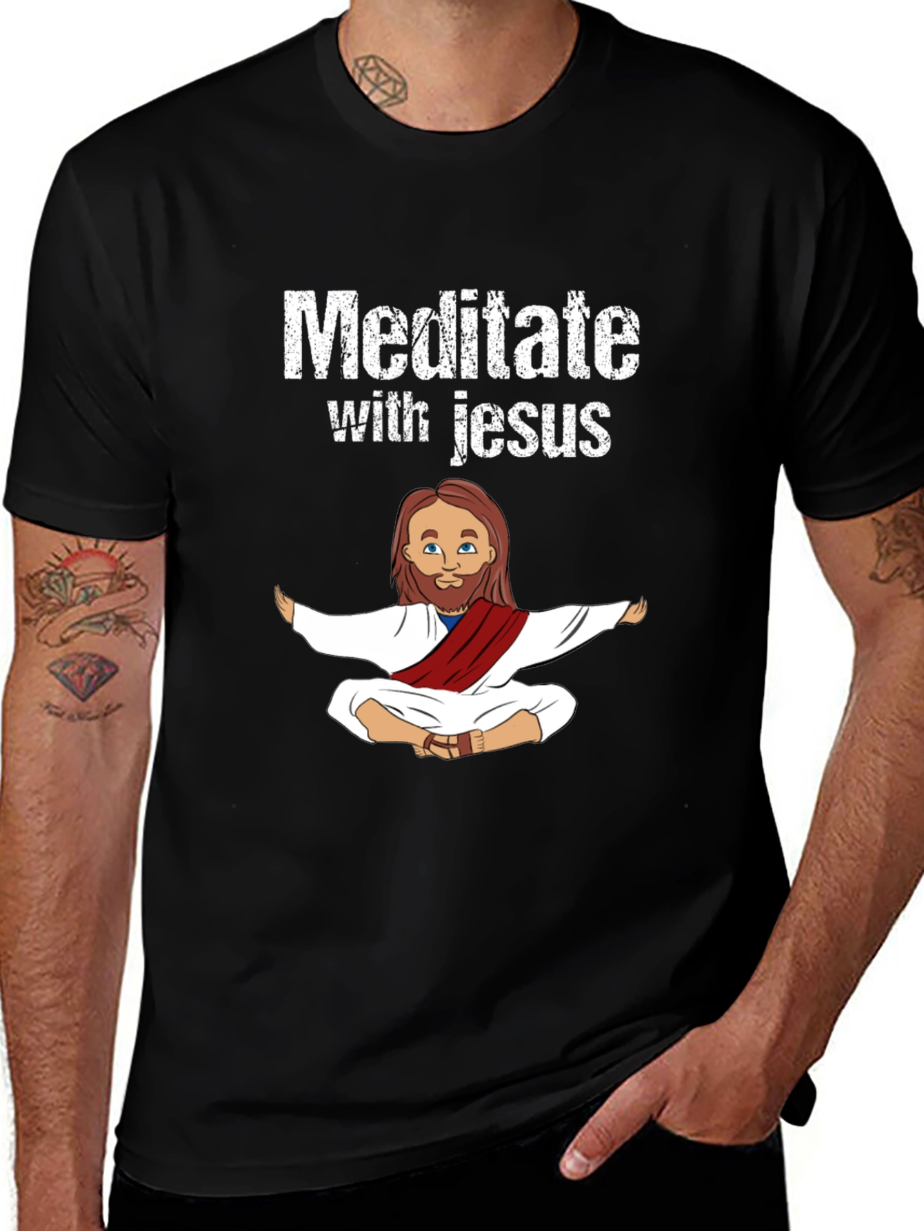 Variant 10 of Meditate with Jesus T-Shirt