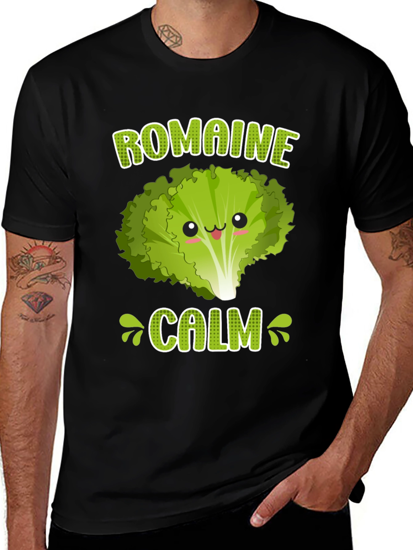 Variant 2 of Romaine Calm T-Shirt - Funny Lettuce Pun Tee