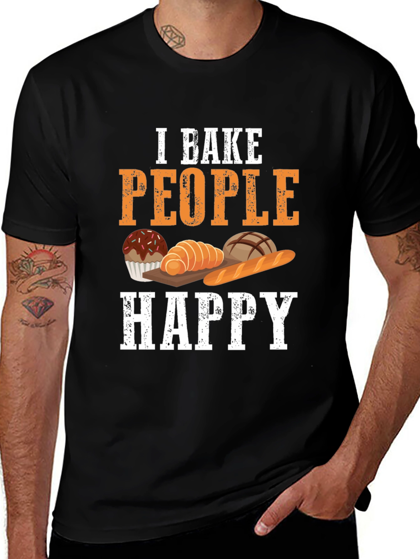 Variant 8 of I Bake People Happy Funny Baking T-Shirt
