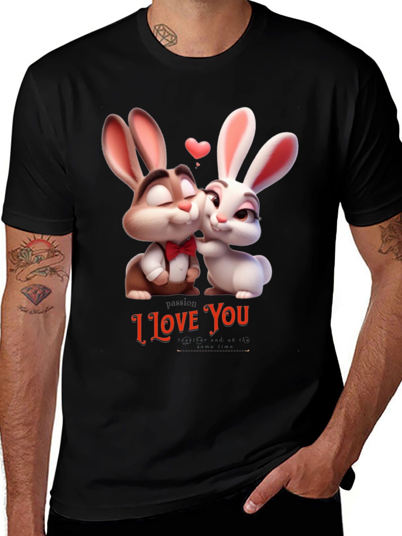 Variant 14 of I Love You Valentine's Day Bunny T-Shirt