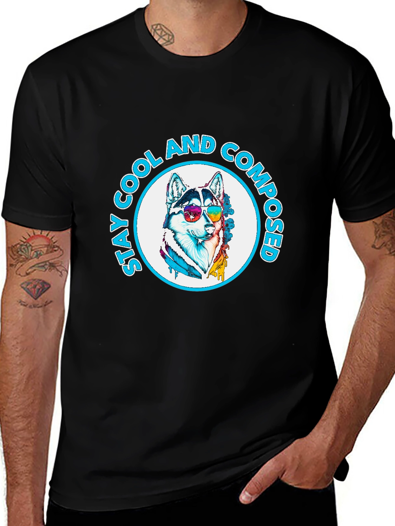 Variant 6 of Cool Composed Husky Graphic T-Shirt