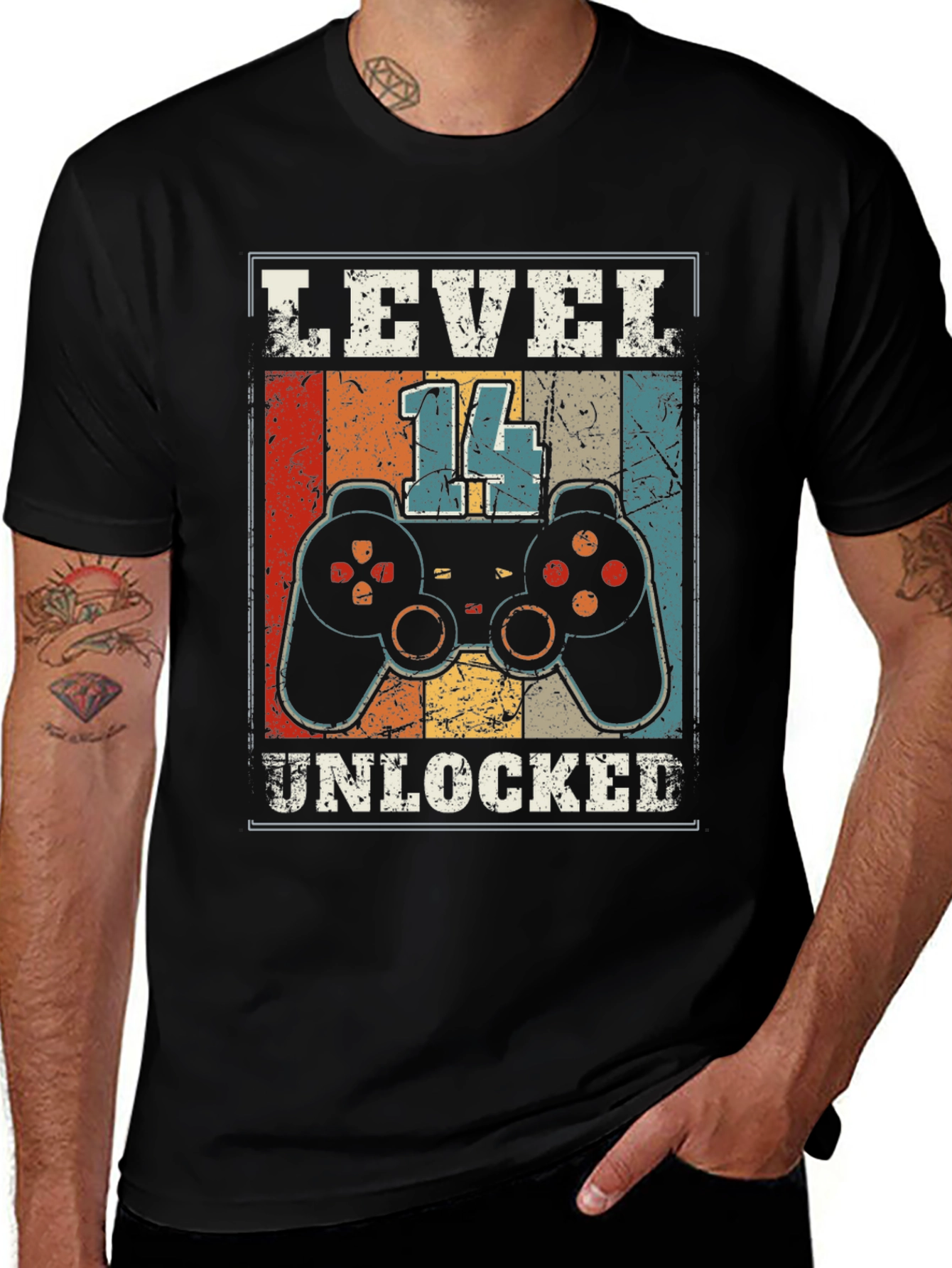 Variant 10 of Level 14 Unlocked Gamer T-Shirt - 14th Birthday Gift