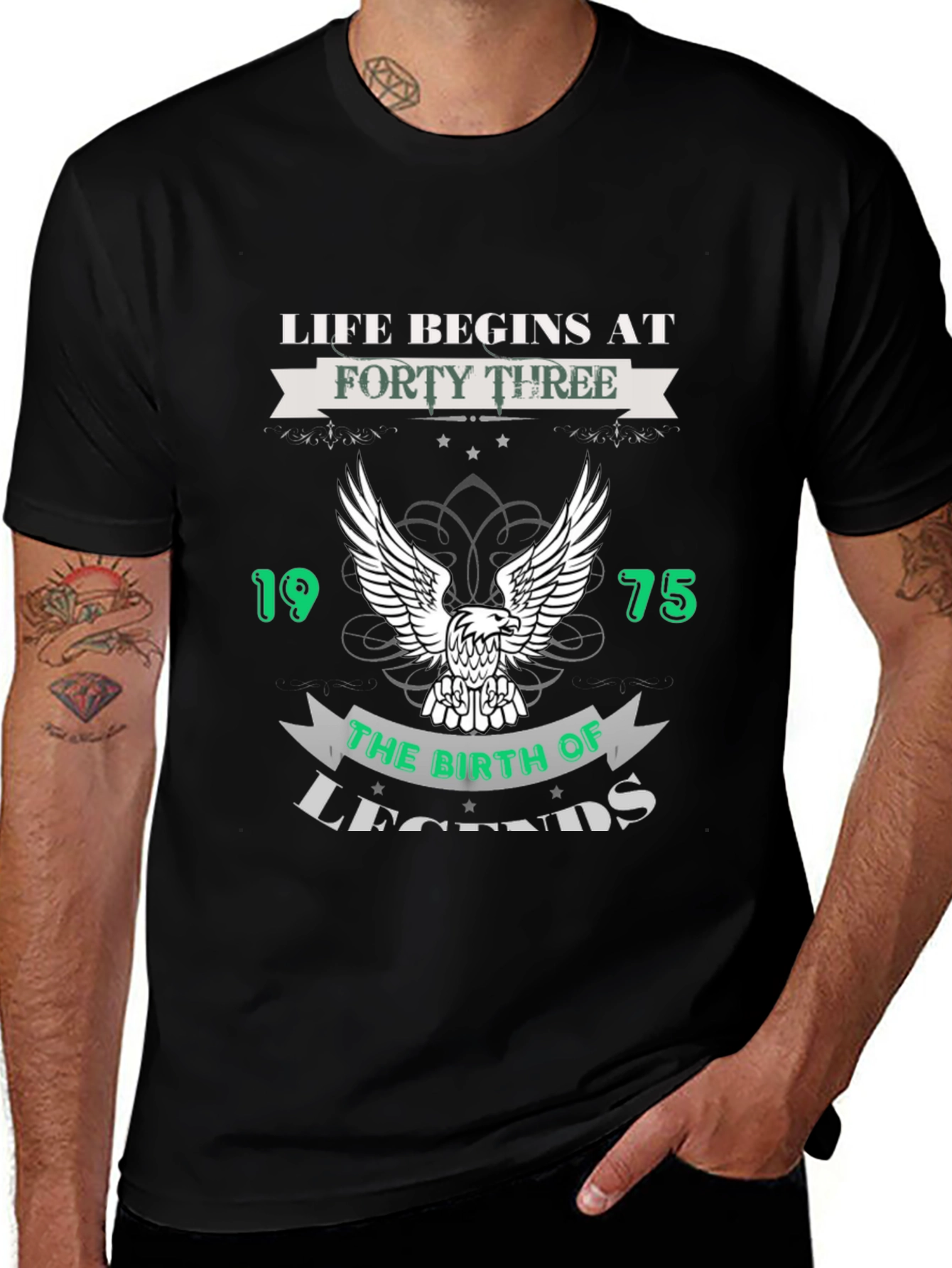 Life Begins At Forty Three 1975 T-Shirt