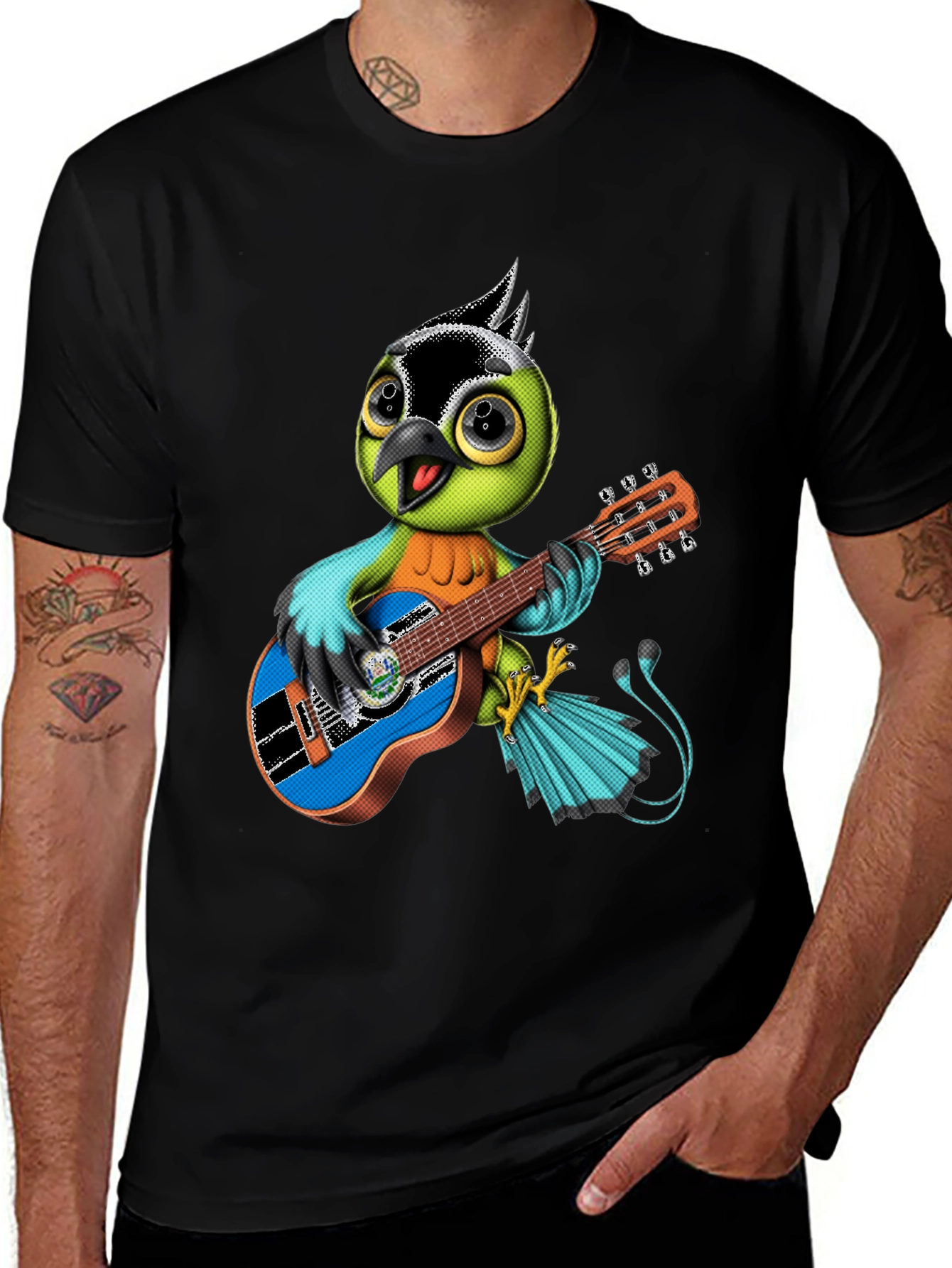 Variant 17 of Bird Playing Guitar T-Shirt