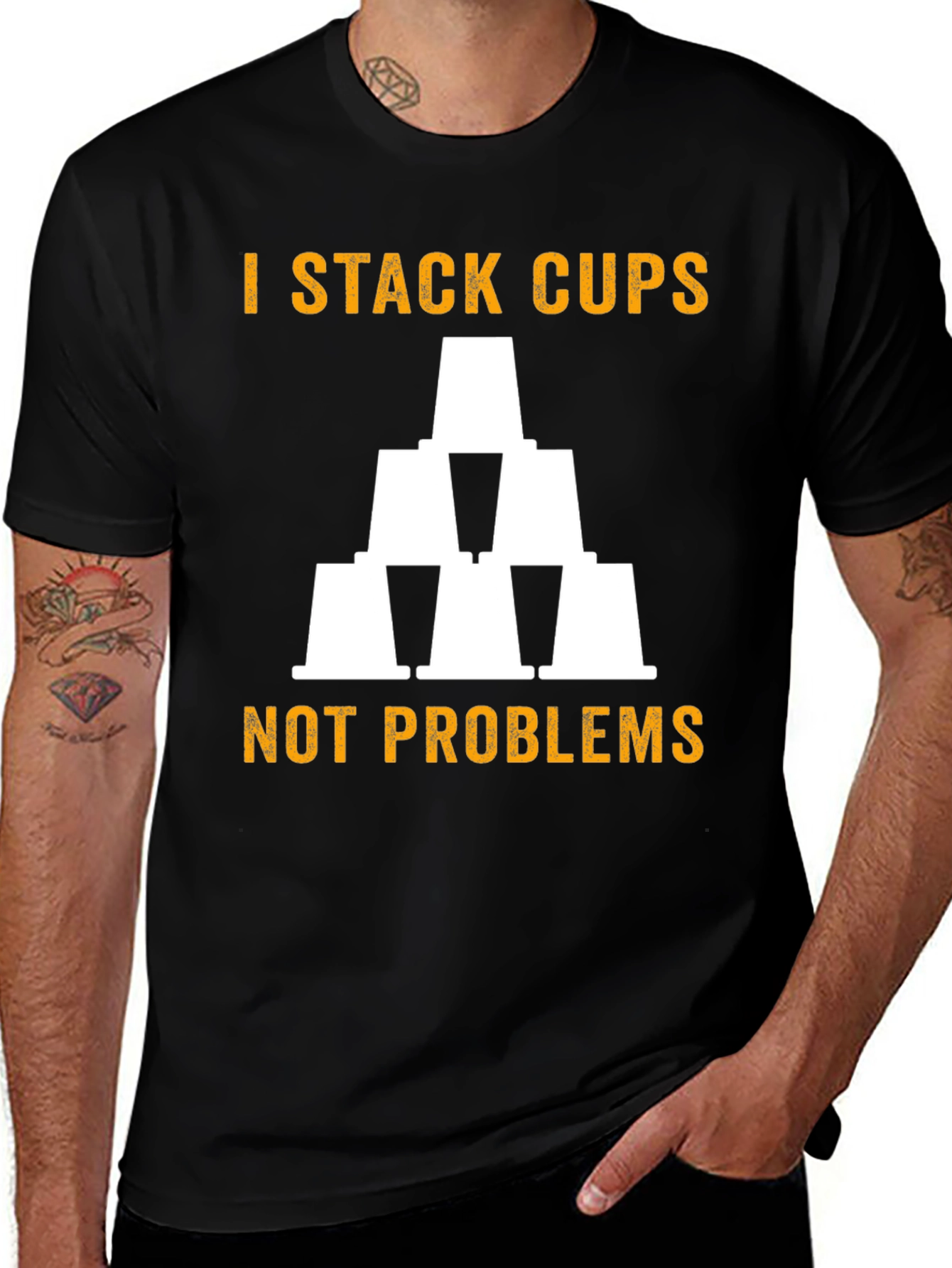 Variant 27 of I Stack Cups Not Problems T-Shirt