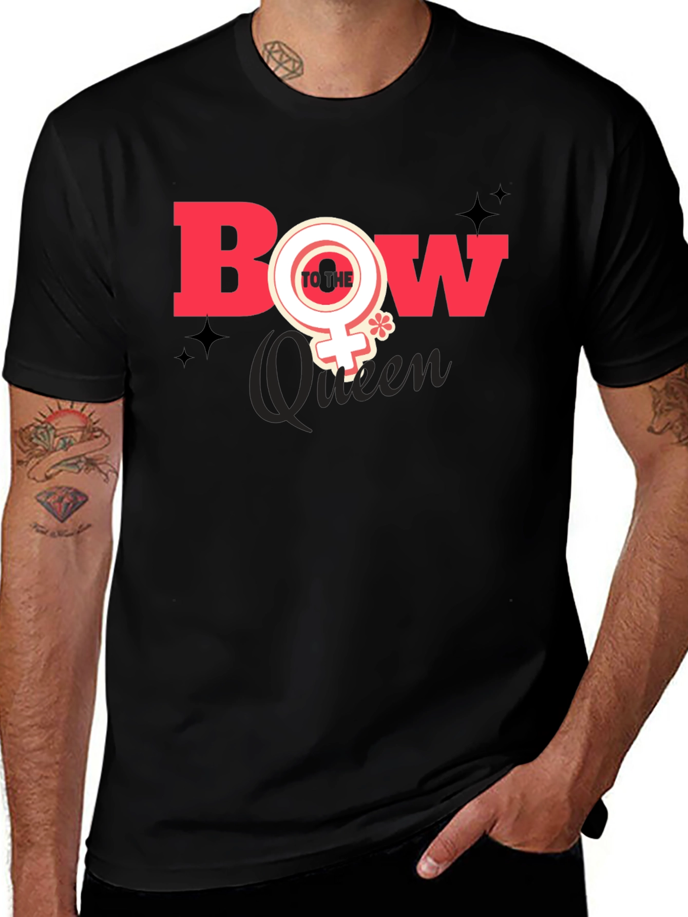 Variant 27 of Bow To The Queen T-Shirt Black