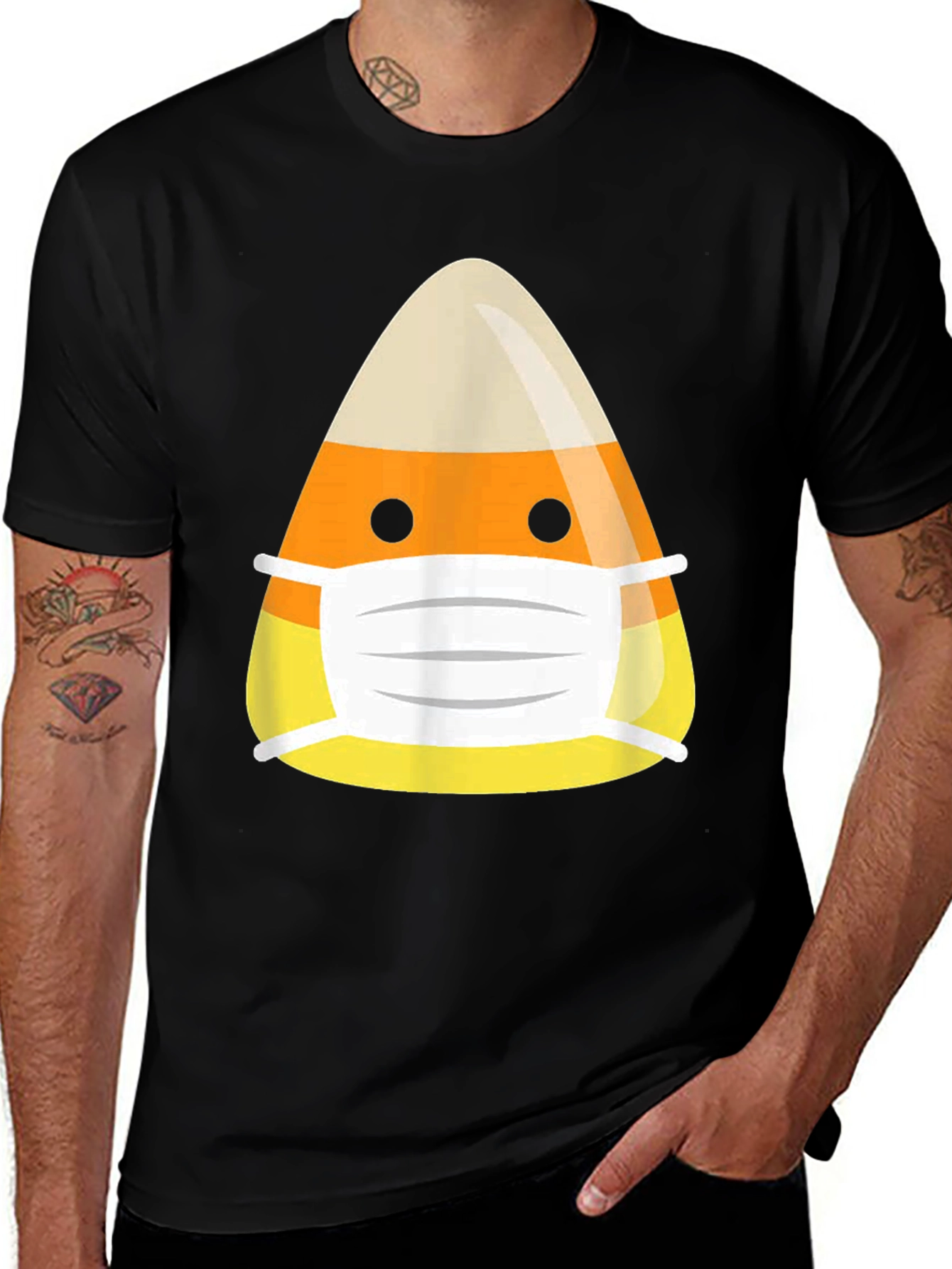 Variant 3 of Candy Corn Mask T-Shirt