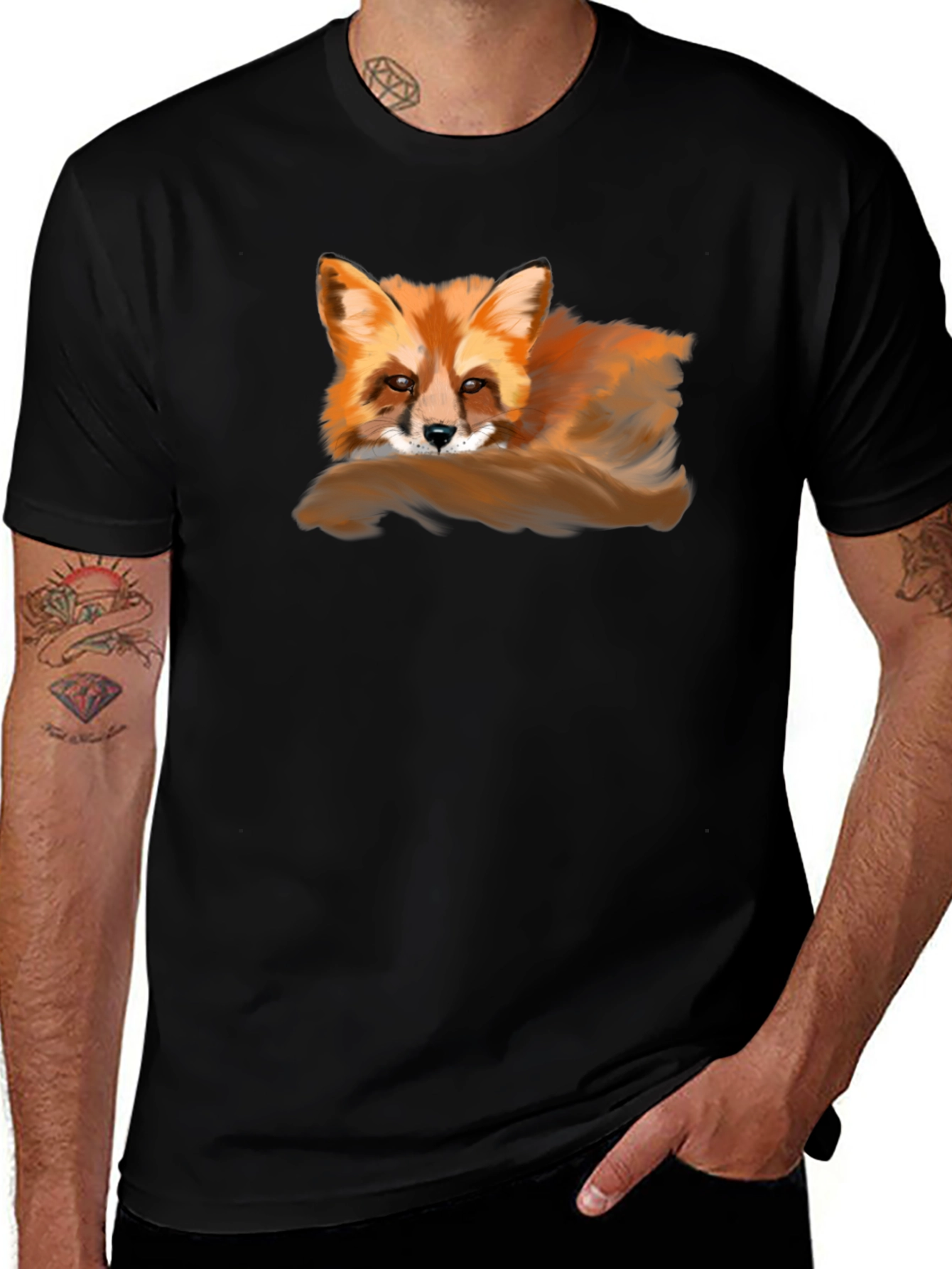 Variant 15 of Fox Graphic Black T-Shirt