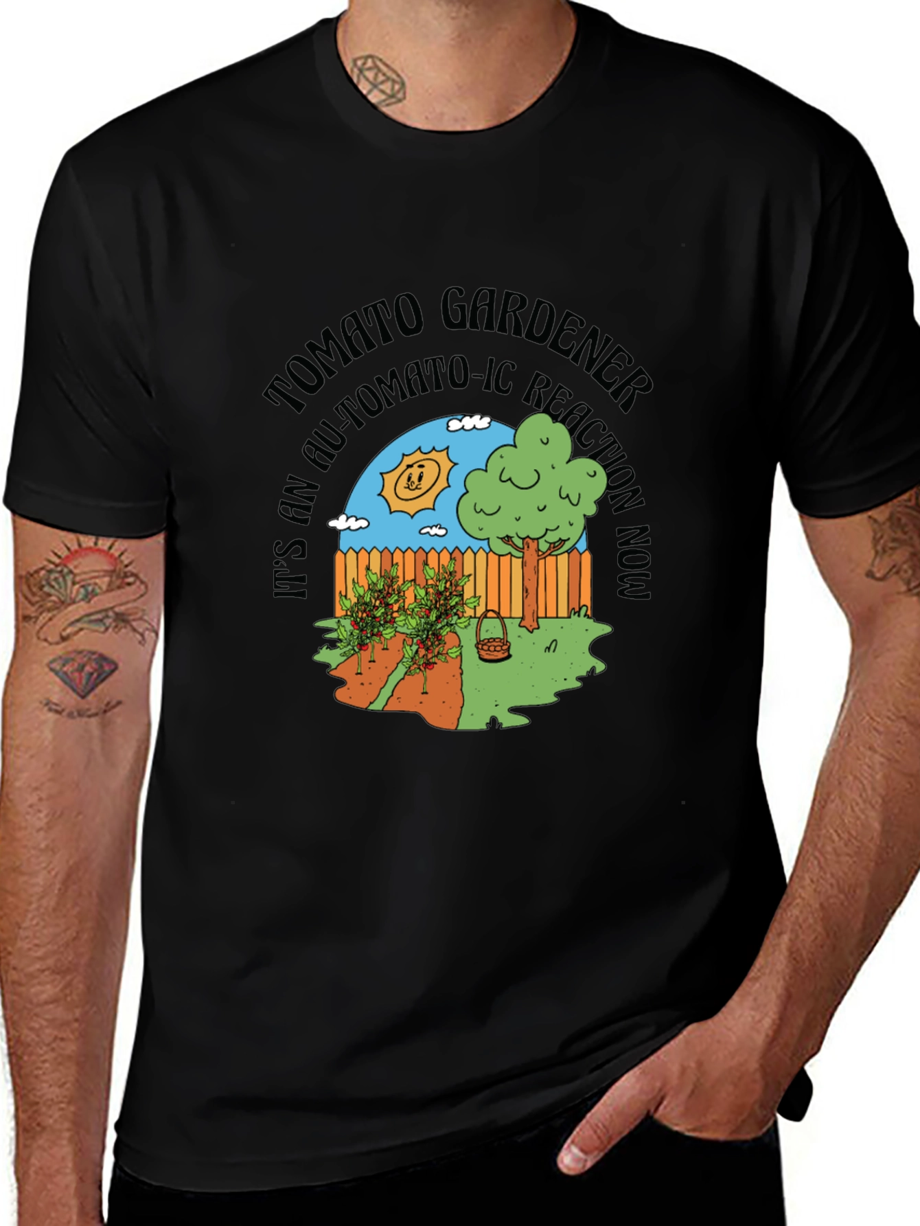 Variant 19 of Tomato Gardener T-Shirt: Automa-Tomato-Ic Reaction