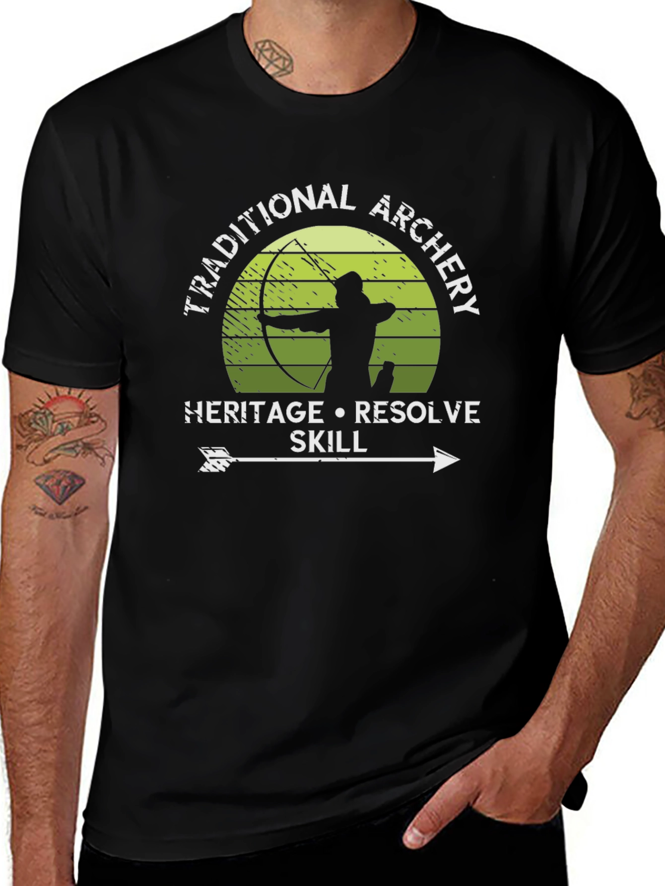 Variant 6 of Traditional Archery Tee - Heritage Resolve Skill T-Shirt