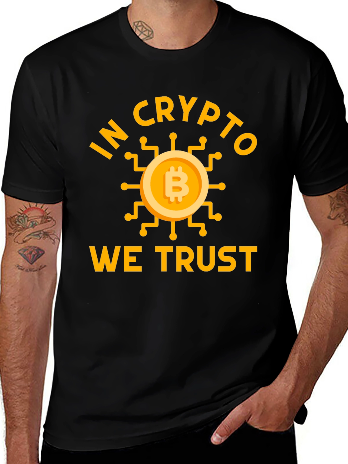 Variant 19 of In Crypto We Trust Bitcoin Graphic T-Shirt