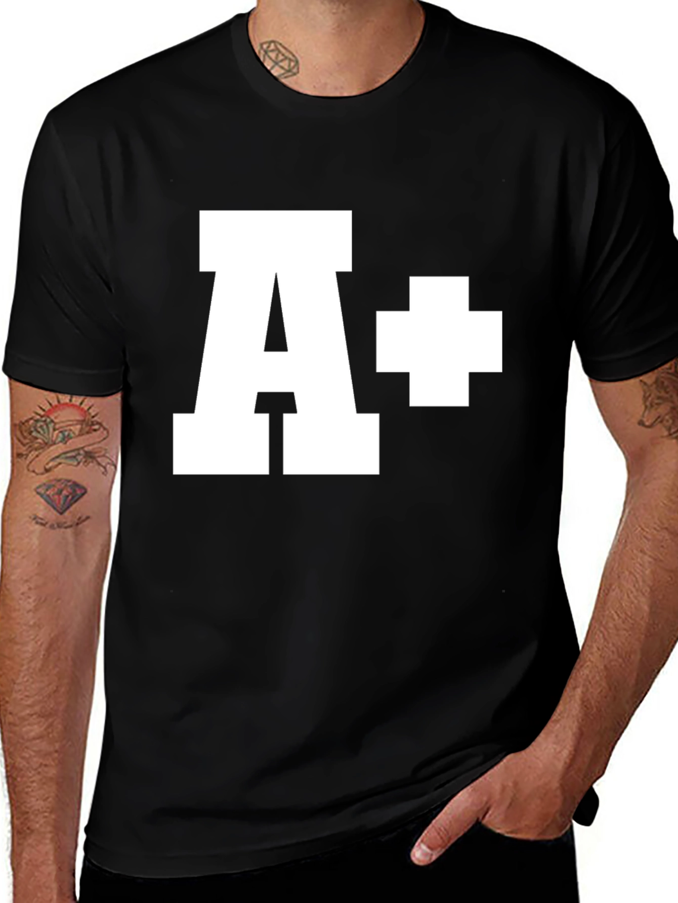 Variant 16 of A+ Grade T-Shirt - Black Cotton Tee
