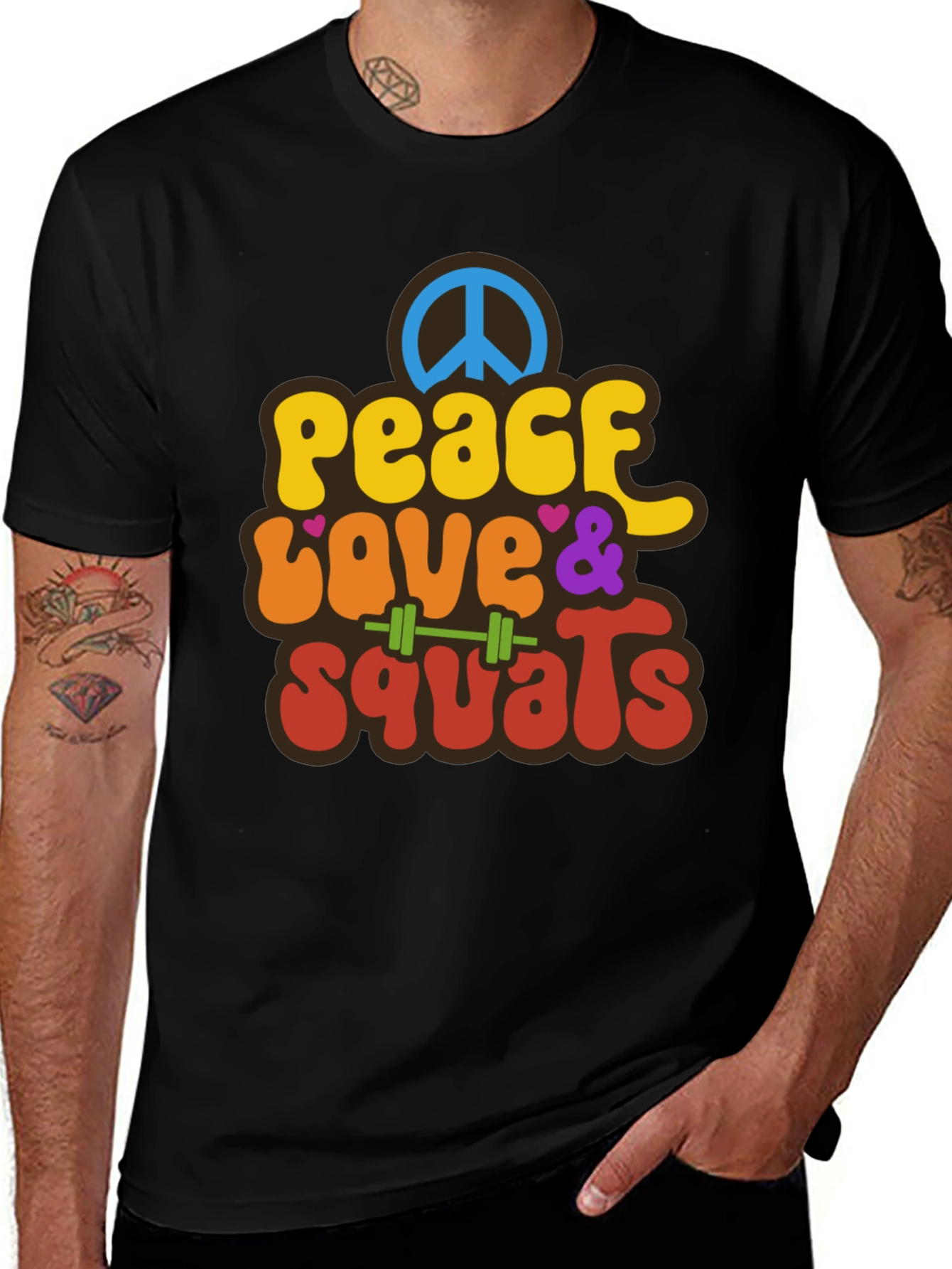 Variant 29 of Peace Love & Squats Graphic T-Shirt