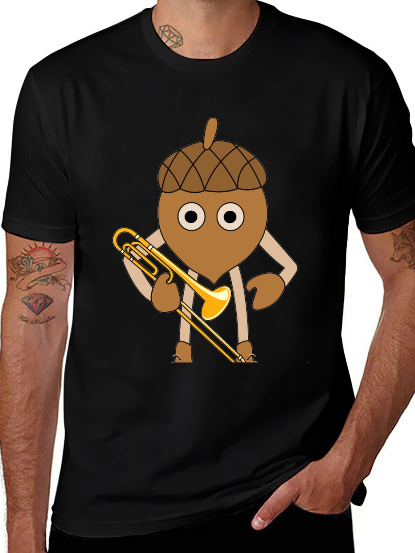 Variant 21 of Acorn Trombone Player Graphic T-Shirt