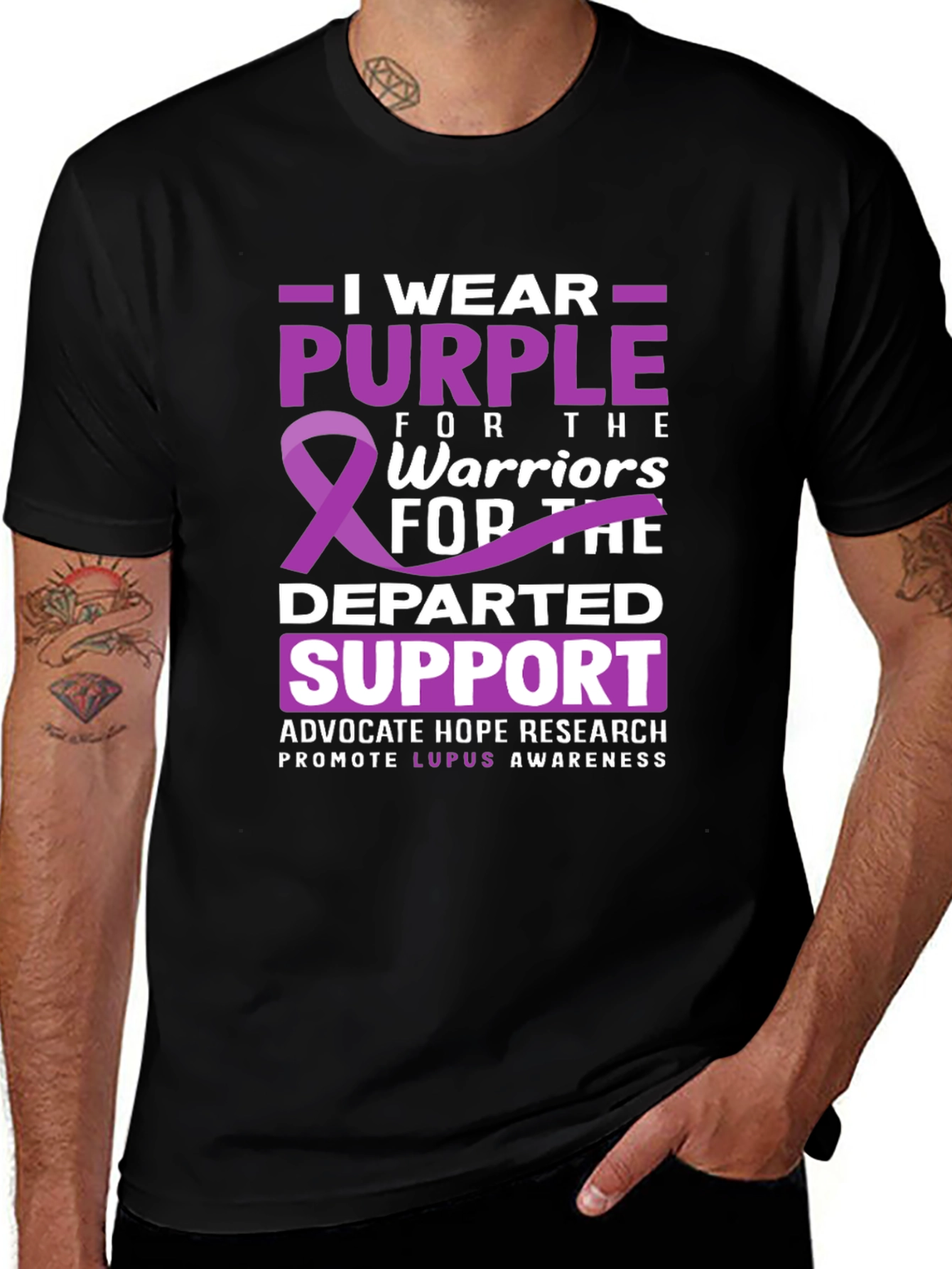 Variant 2 of Purple Lupus Awareness Graphic Tee